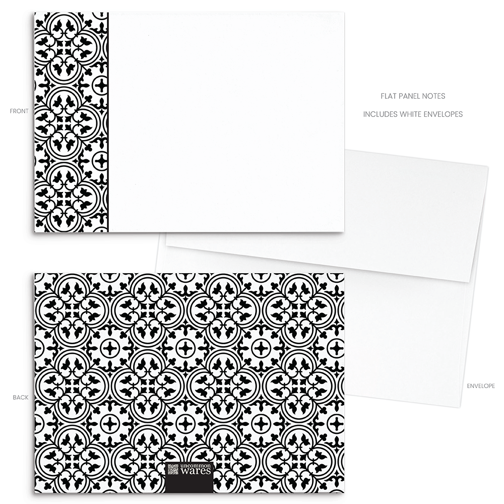 Mod Panel Note Cards A2 - "Sinclair" - Black and White