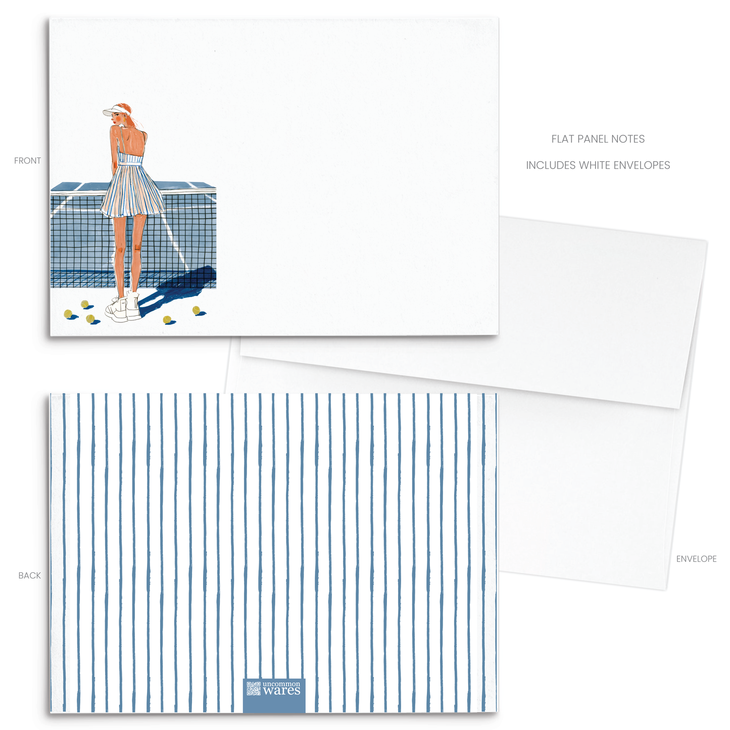 Tennis Love Panel Note Cards A2 - 9