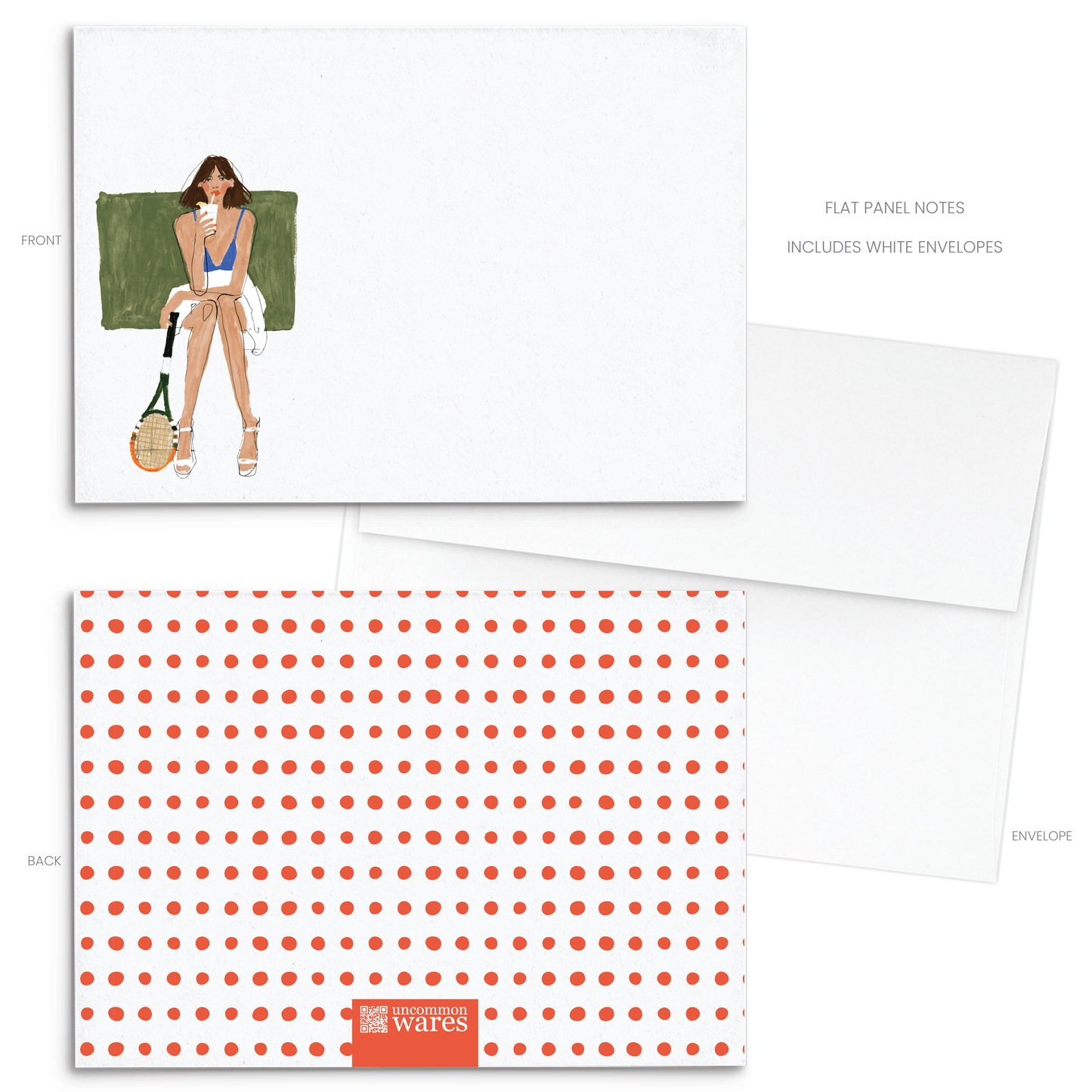 Tennis Break Panel Note Cards A2 - 5