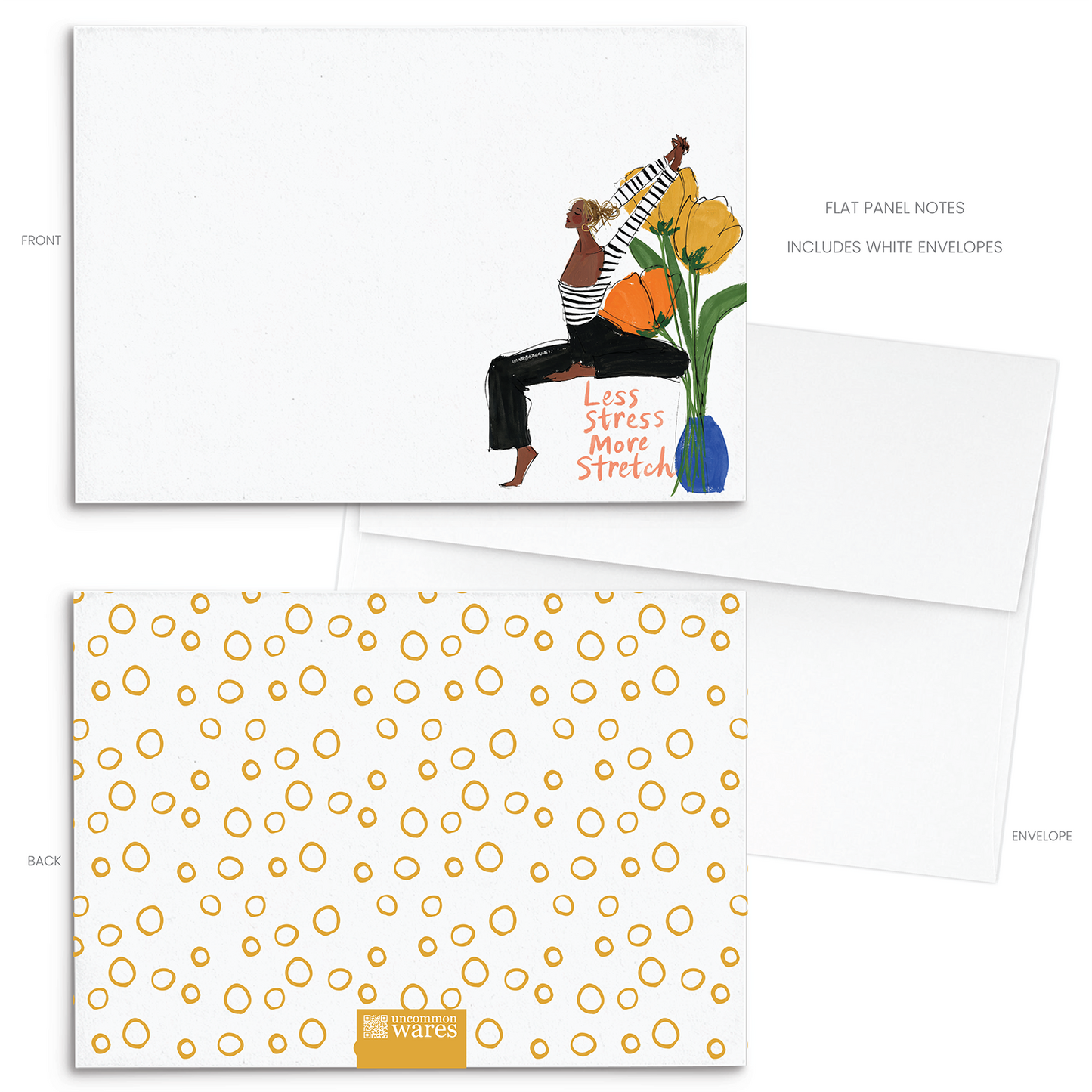 Yoga Stretch Panel Note Cards A2 - 2