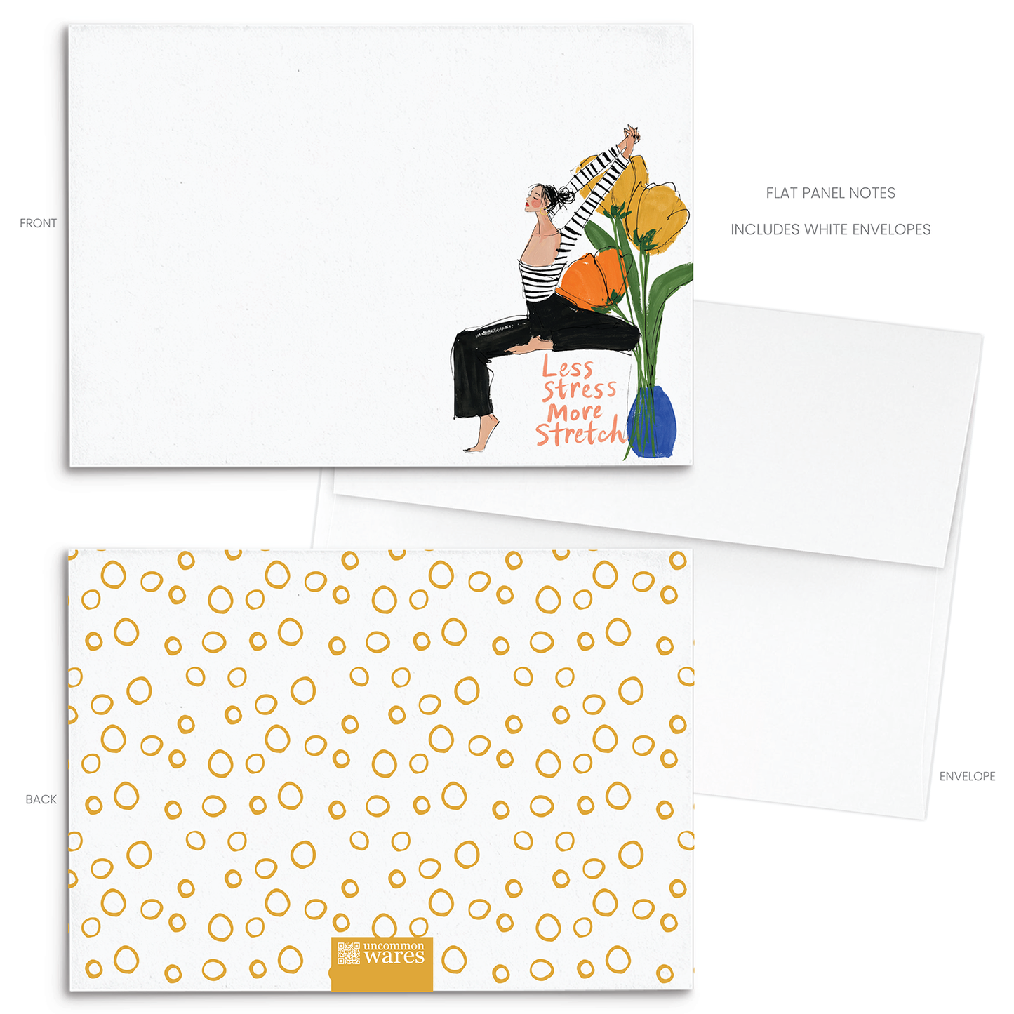 Yoga Stretch Panel Note Cards A2 - 7