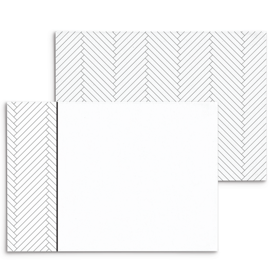 Mod Panel Note Cards A2 - "Harrington" - Black and White