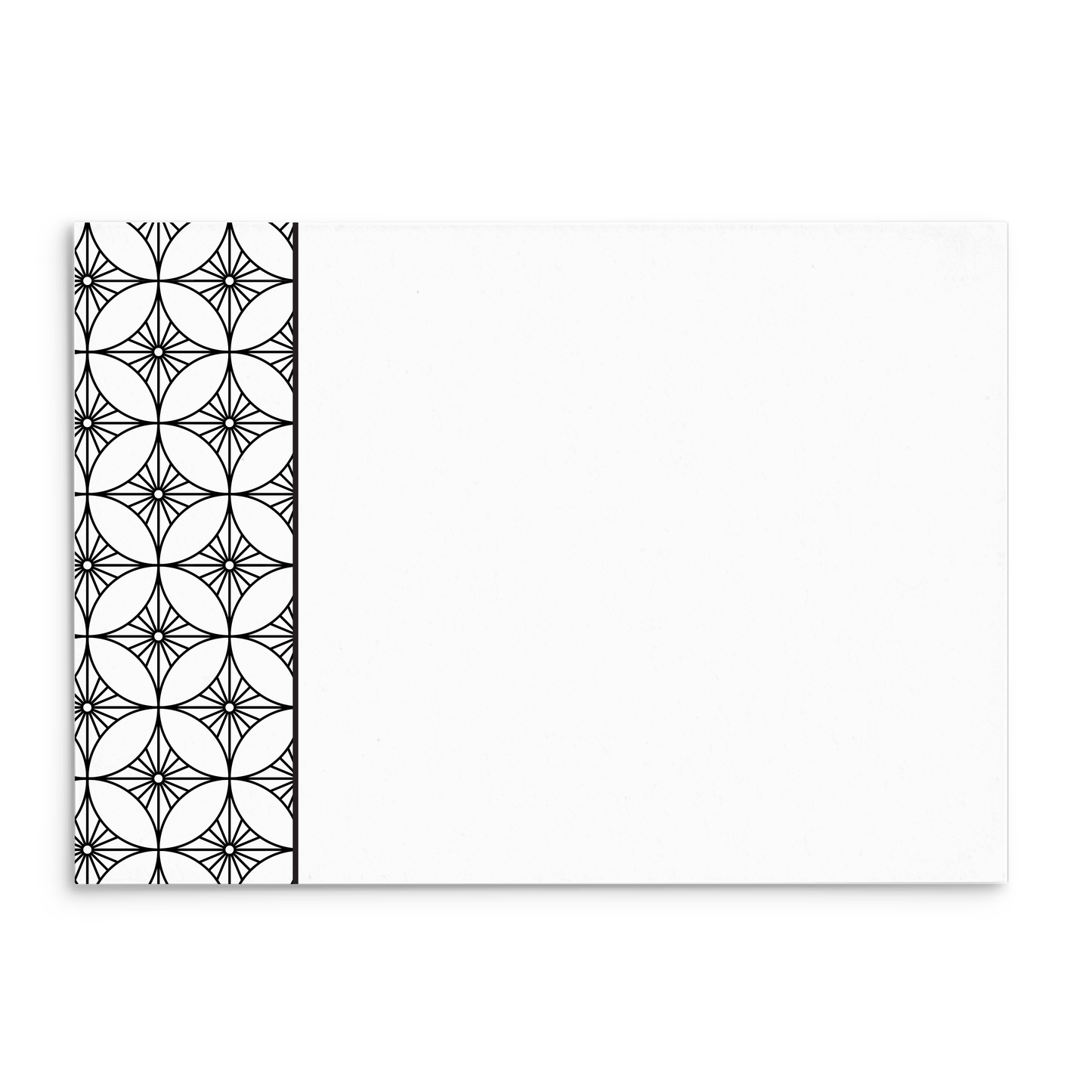 Mod Panel Note Cards A2 - "Chandler" - Black and White