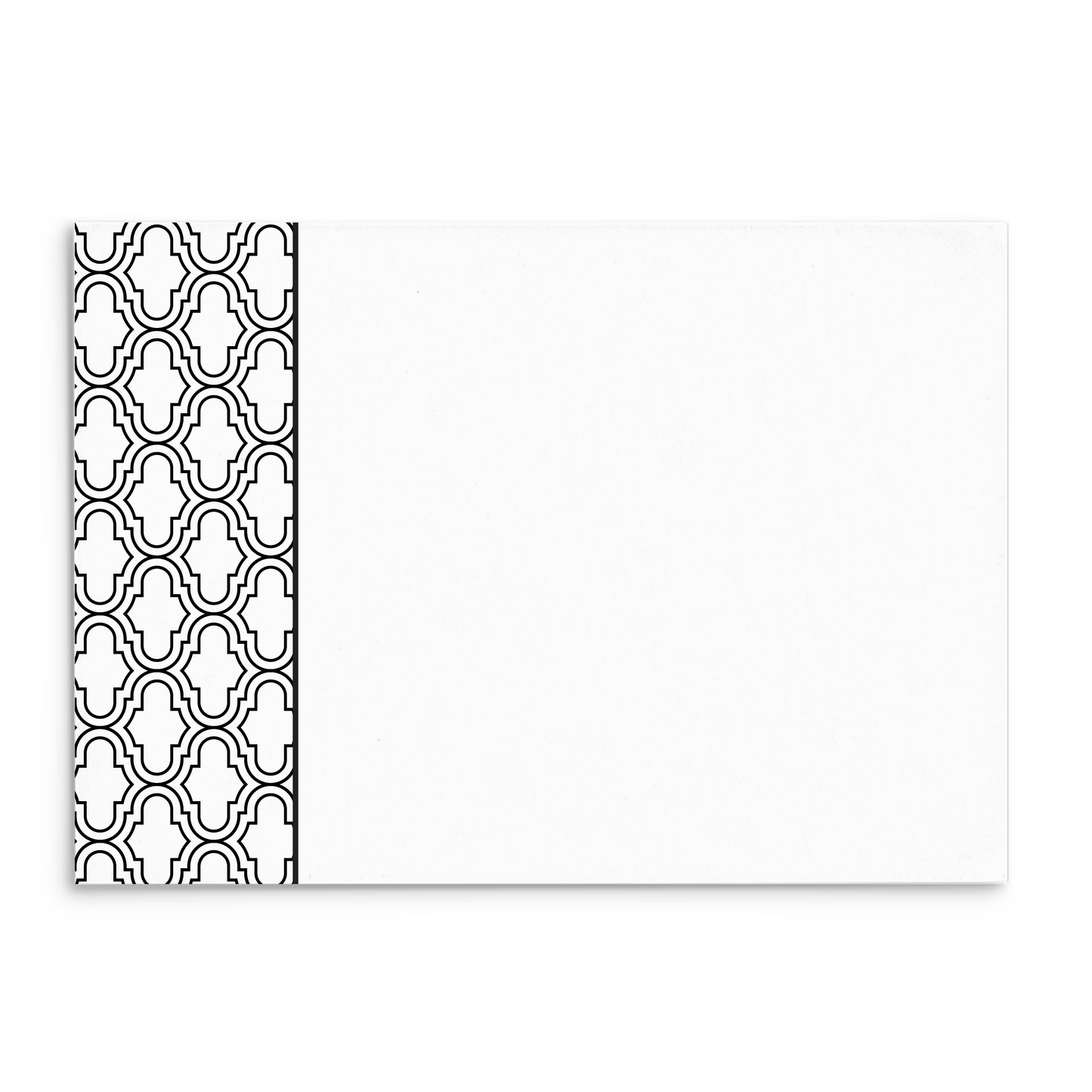 Mod Panel Note Cards A2 - "Natalia" - Black and White