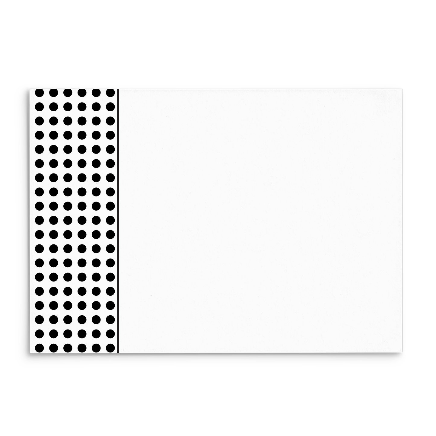 Mod Panel Note Cards A2 - "Olivia" - Black and White