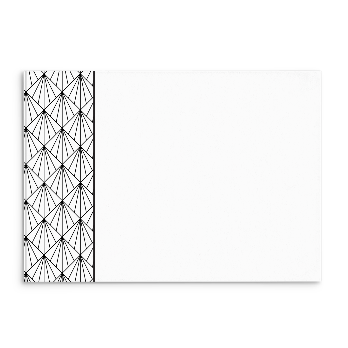 Mod Panel Note Cards A2 - "Raleigh" - Black and White