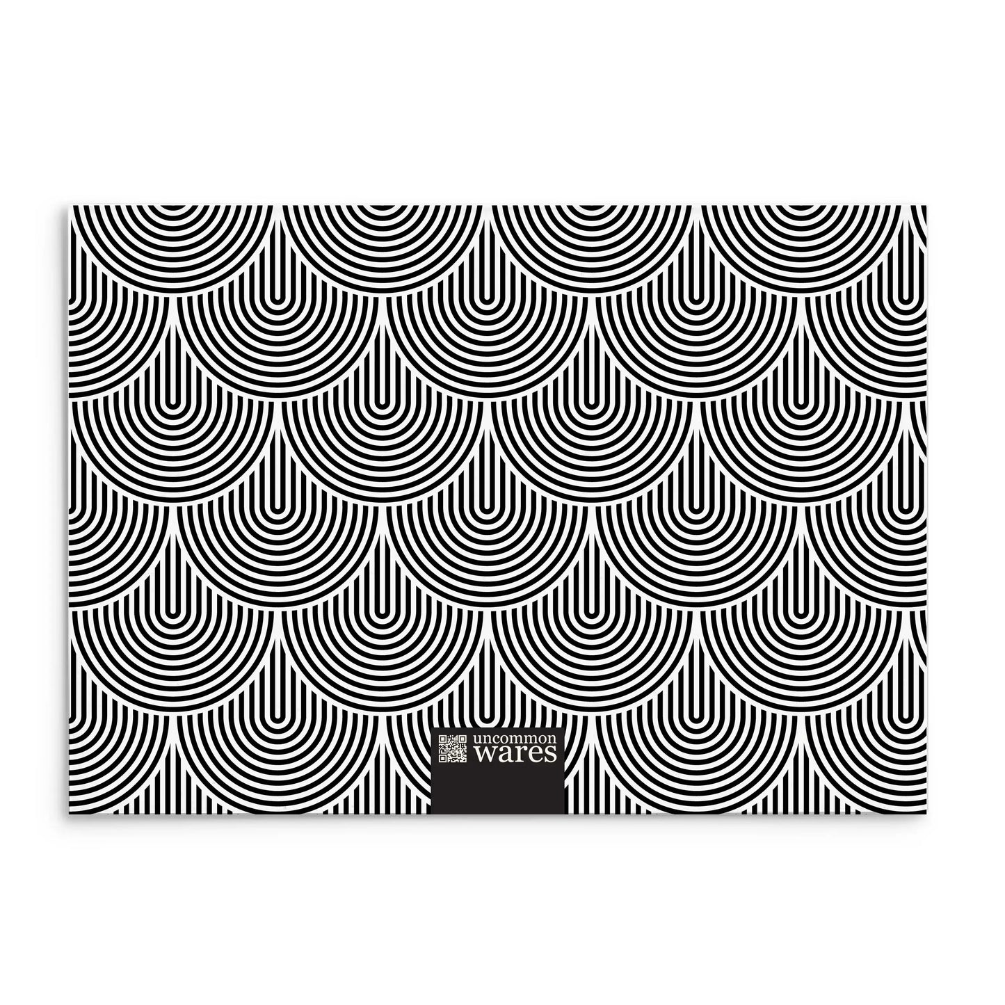 Mod Panel Note Cards A2 - "Darcy" - Black and White