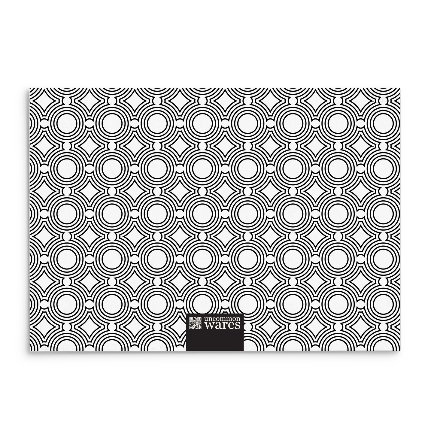 Mod Panel Note Cards A2 - "Mosely" - Black and White