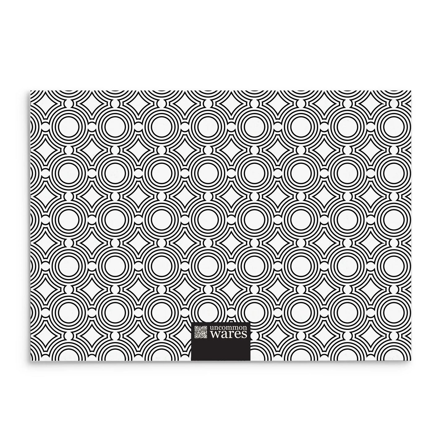 Mod Panel Note Cards A2 - "Mosely" - Black and White