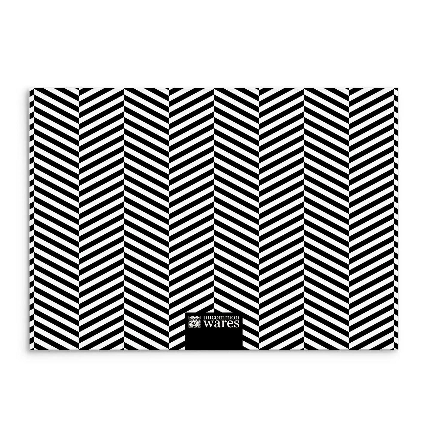 Mod Panel Note Cards A2 - "Sanders" - Black and White