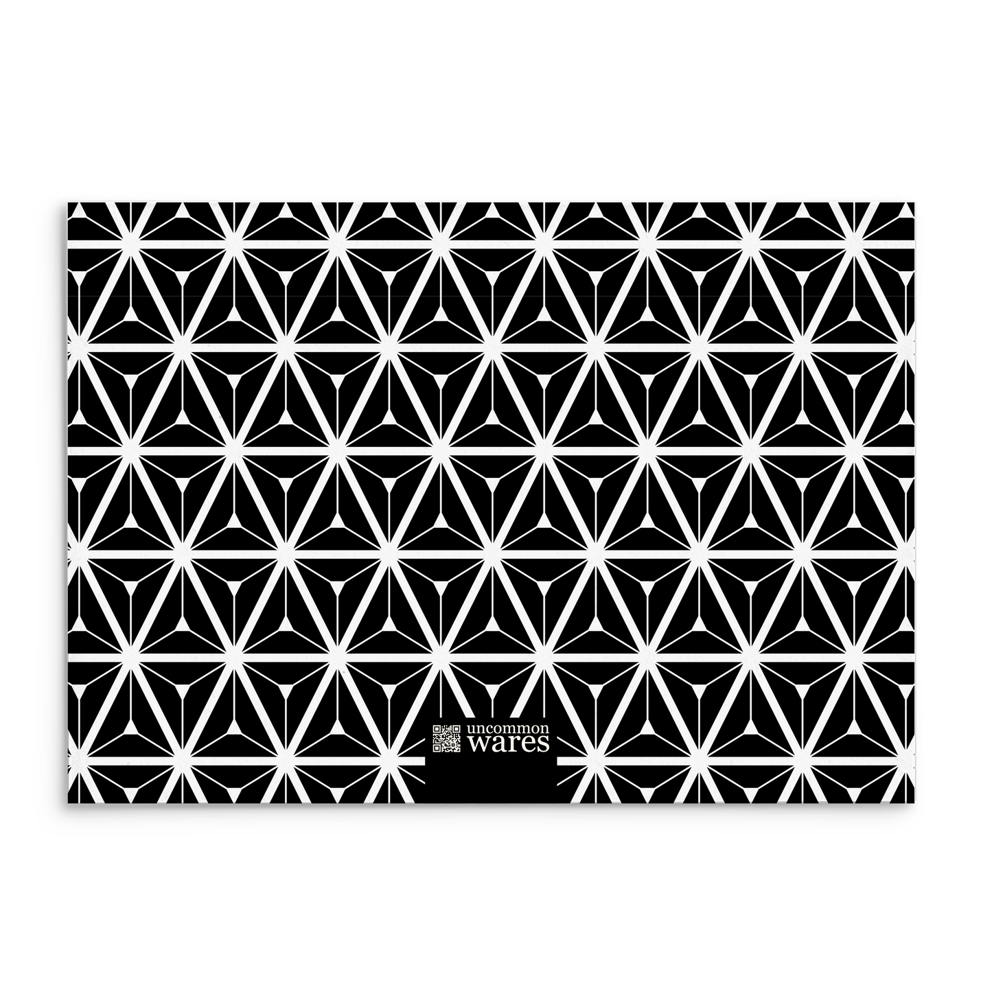 Mod Panel Note Cards A2 - "Watson" - Black and White