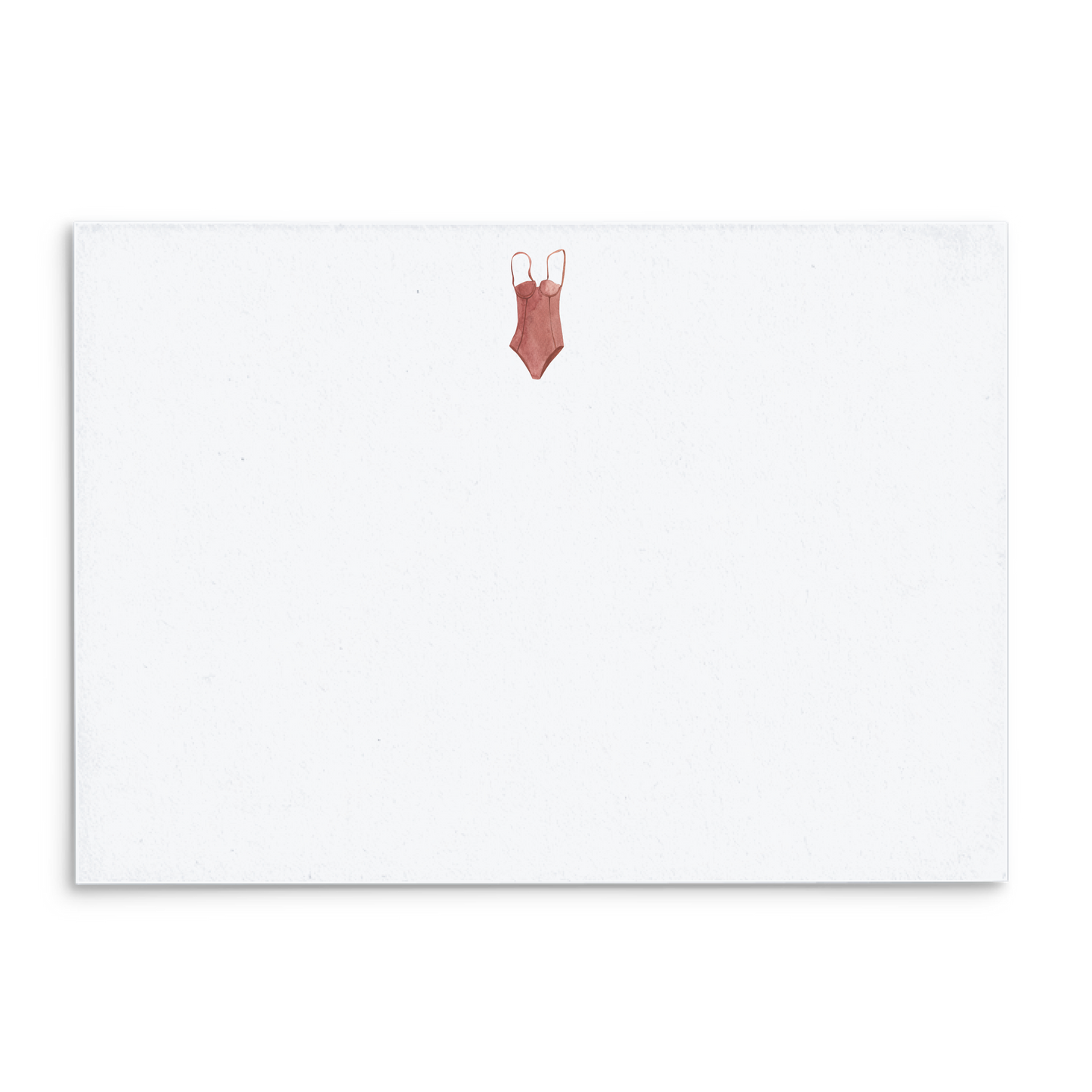 Bodysuit Watercolor Panel Note Cards A2