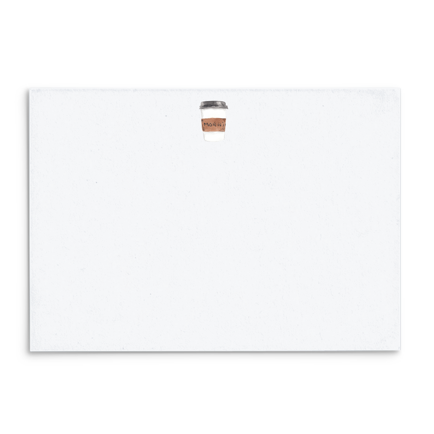 Coffee To Go Watercolor Panel Note Cards A2