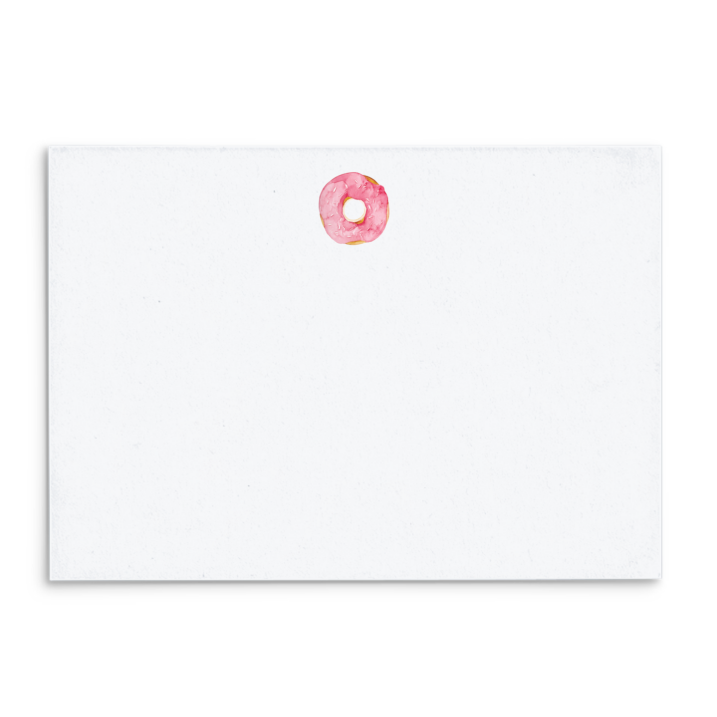 Donut Watercolor Panel Note Cards A2