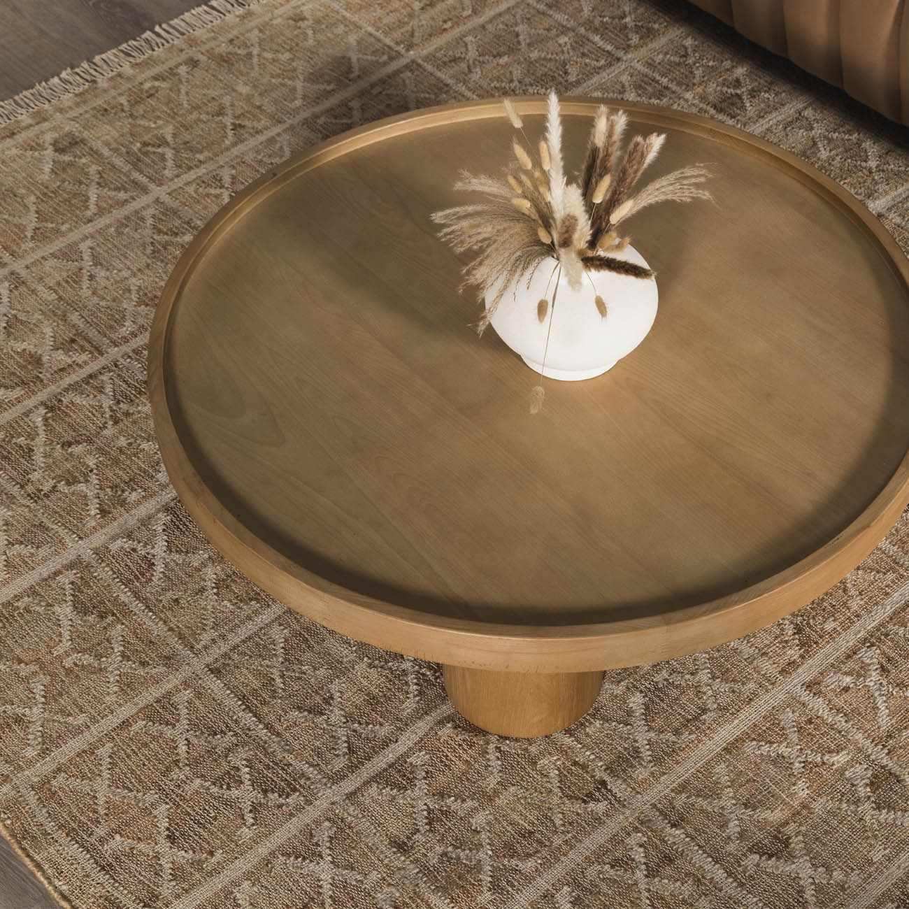 Rice Handcrafted Fringed Jute Carpet