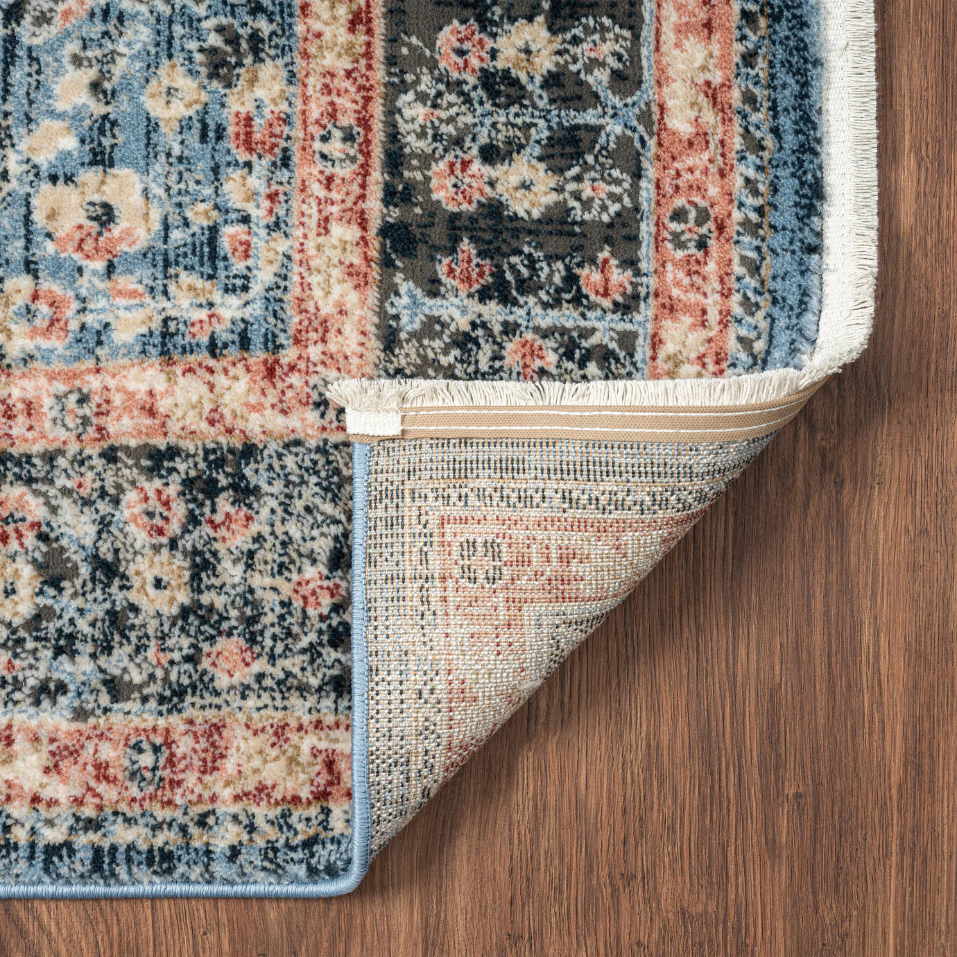 Savoy Blue Red Medallion Area Rug