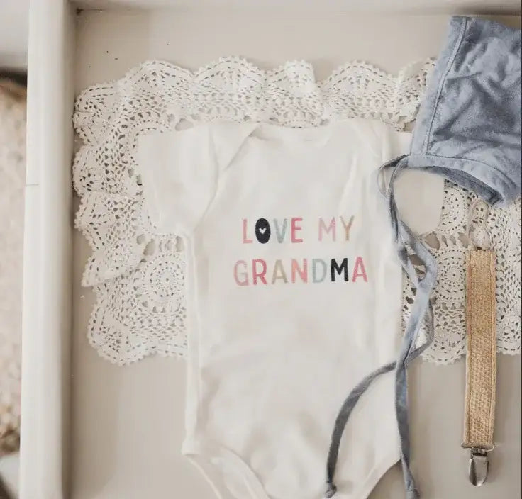 graphic bodysuit | love grandma