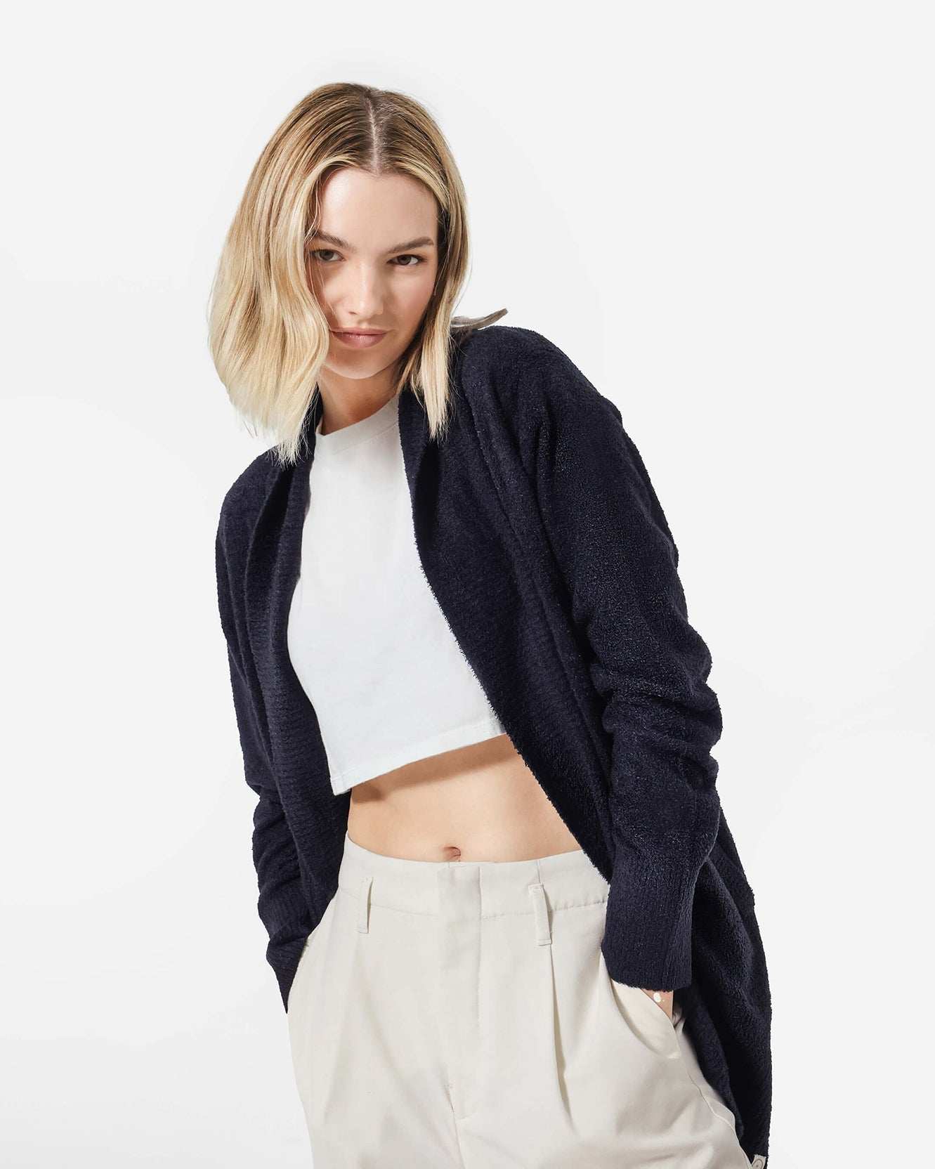 Cloud Cool Relaxed Open Front Cardigan