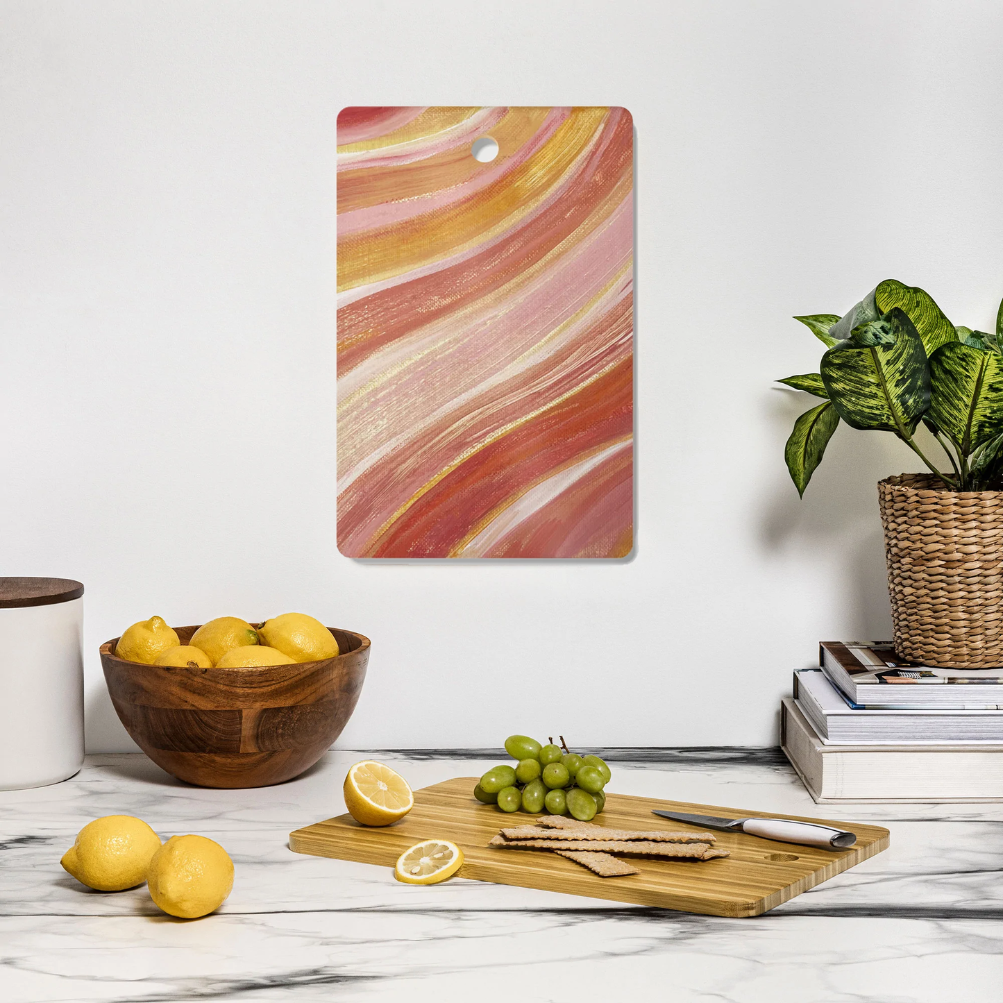 Swirls Bamboo Cutting Board - Artist Sabal Grace