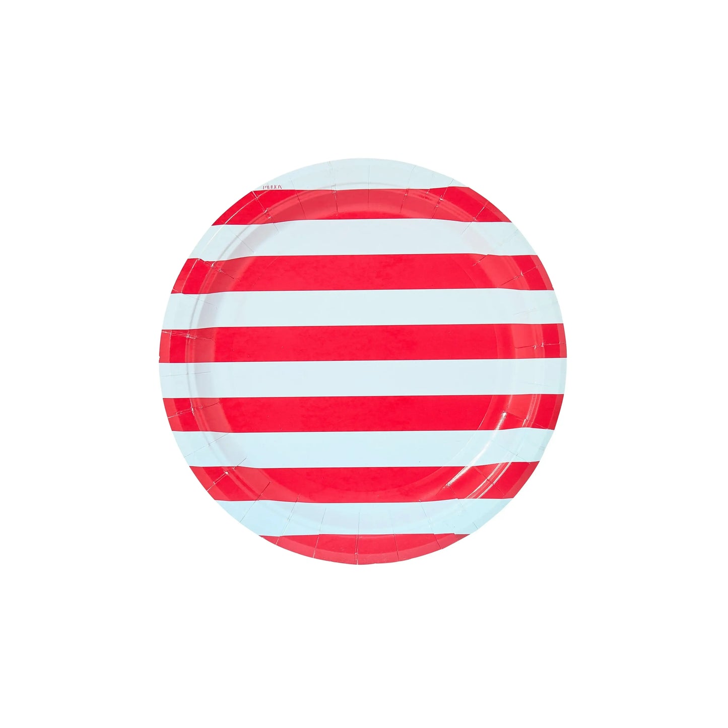 Cherry and Sky Beach Umbrella Stripes Dessert Plate - 8 pack