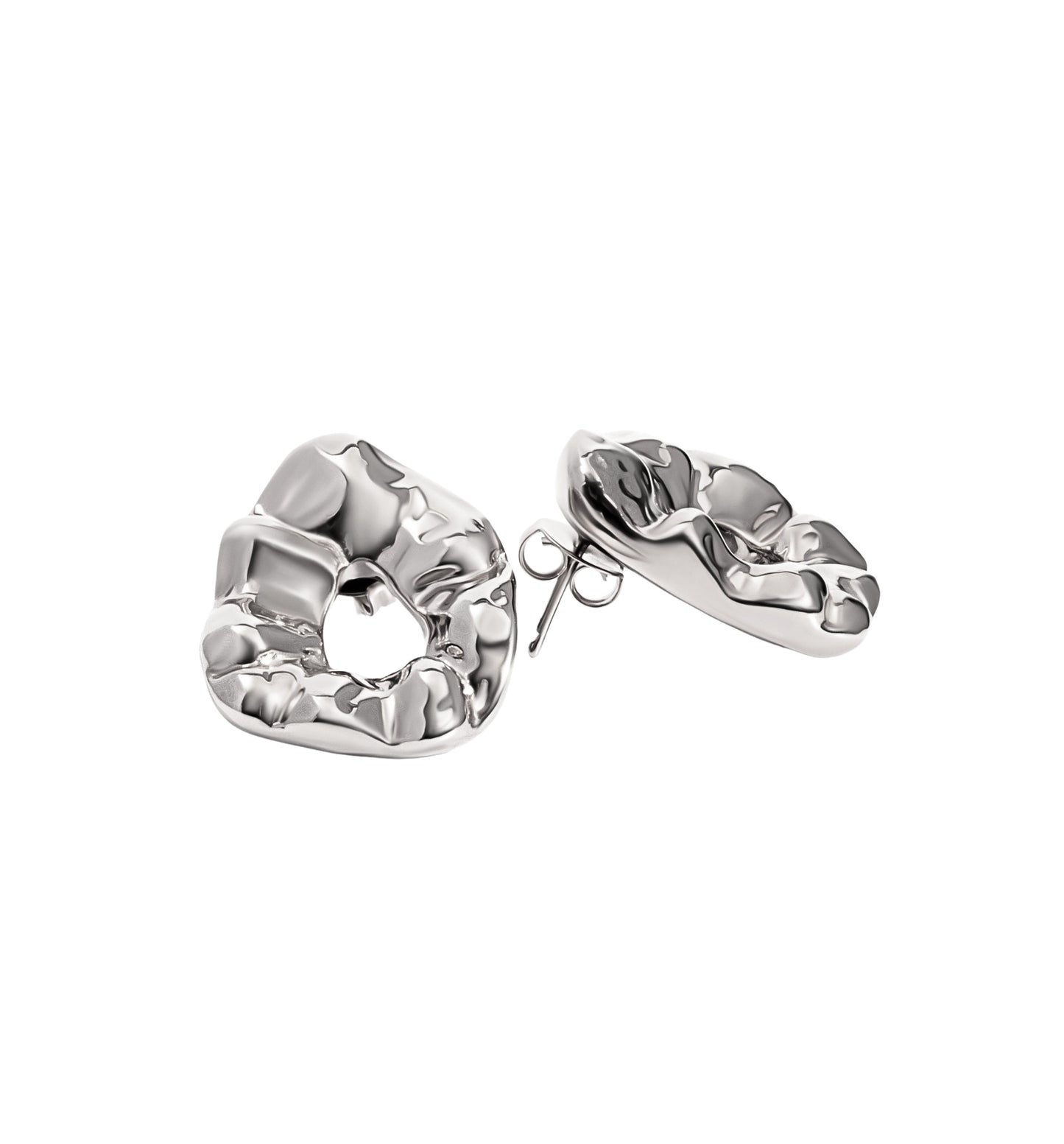 Nathalia Sculpted Hammered Drop Earrings