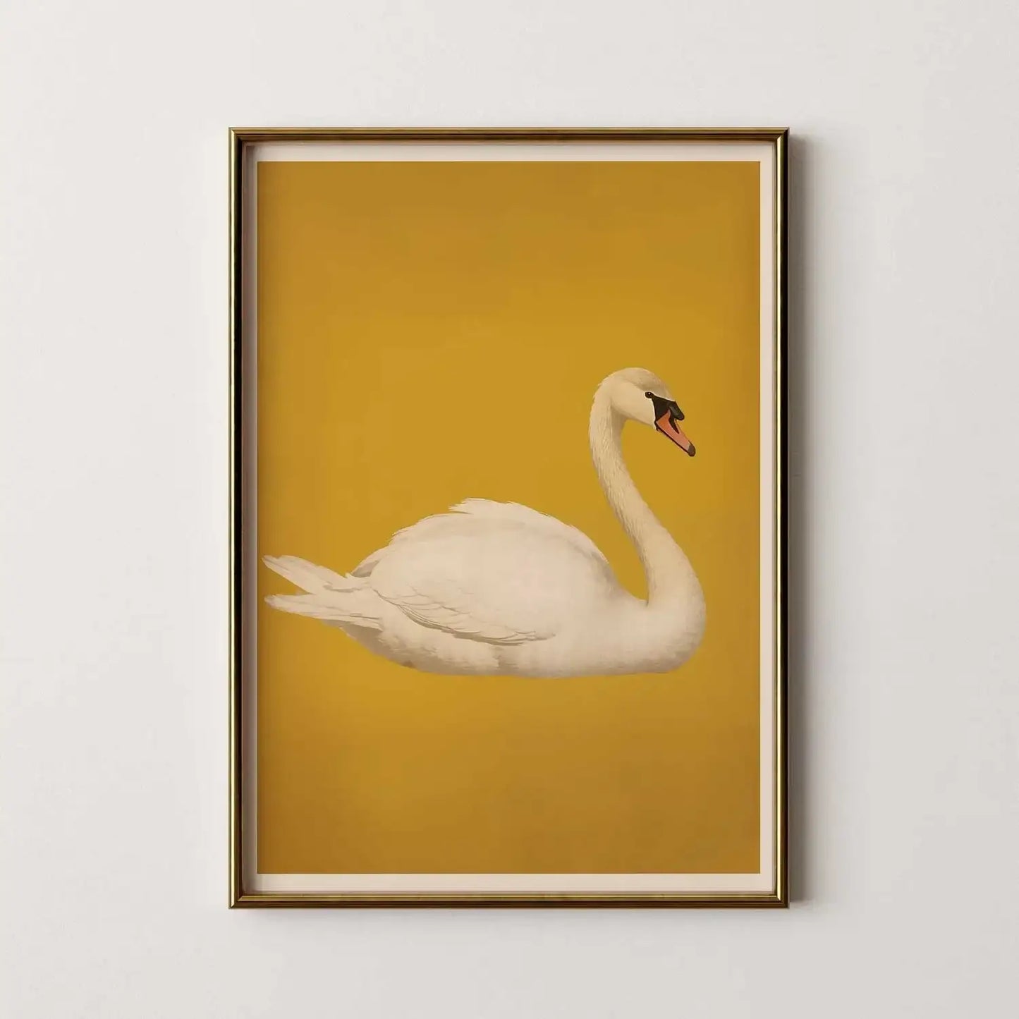 White Swan on Gold
