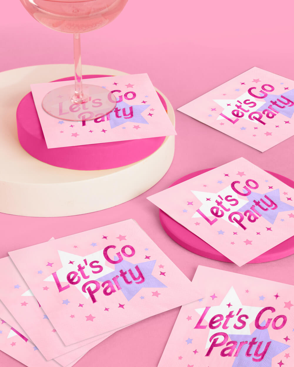 Let's Go Party Napkins - 25 foil napkins