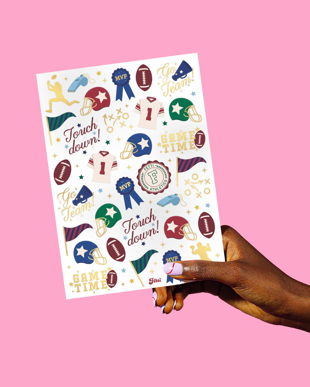 Varsity Tats - 64 foil temporary tattoos