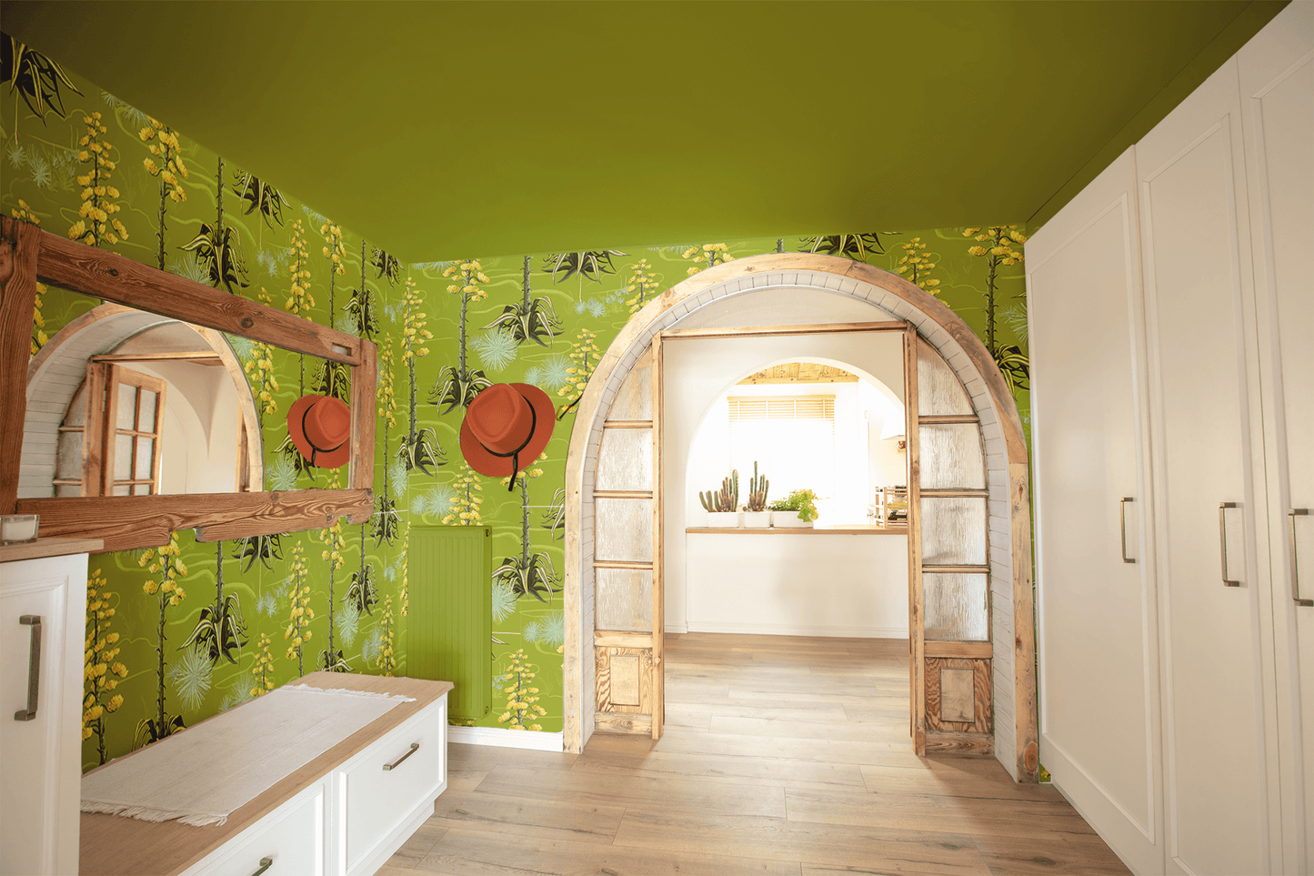 Agave Valley Wallpaper, green