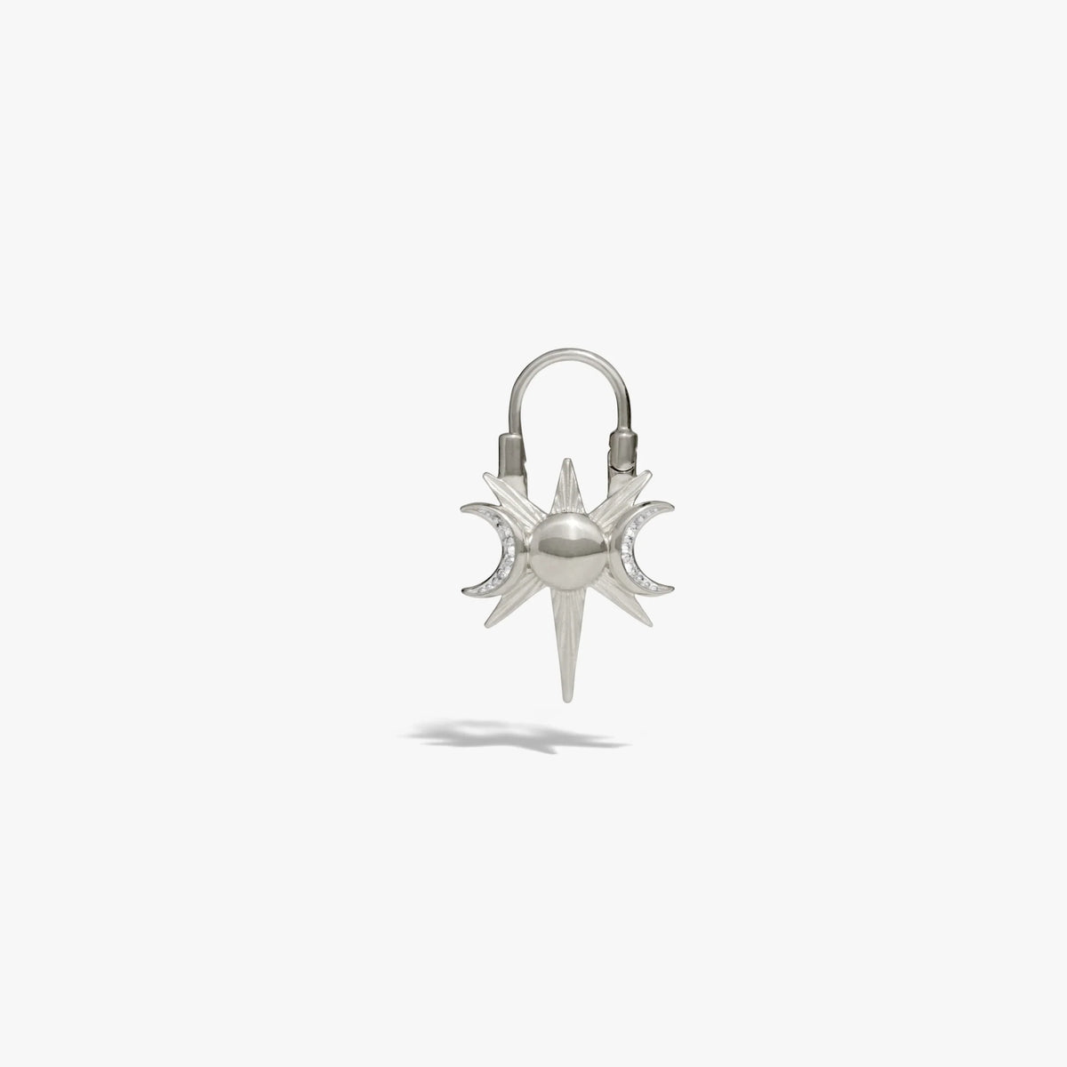Spiked Triple Moon Earrings