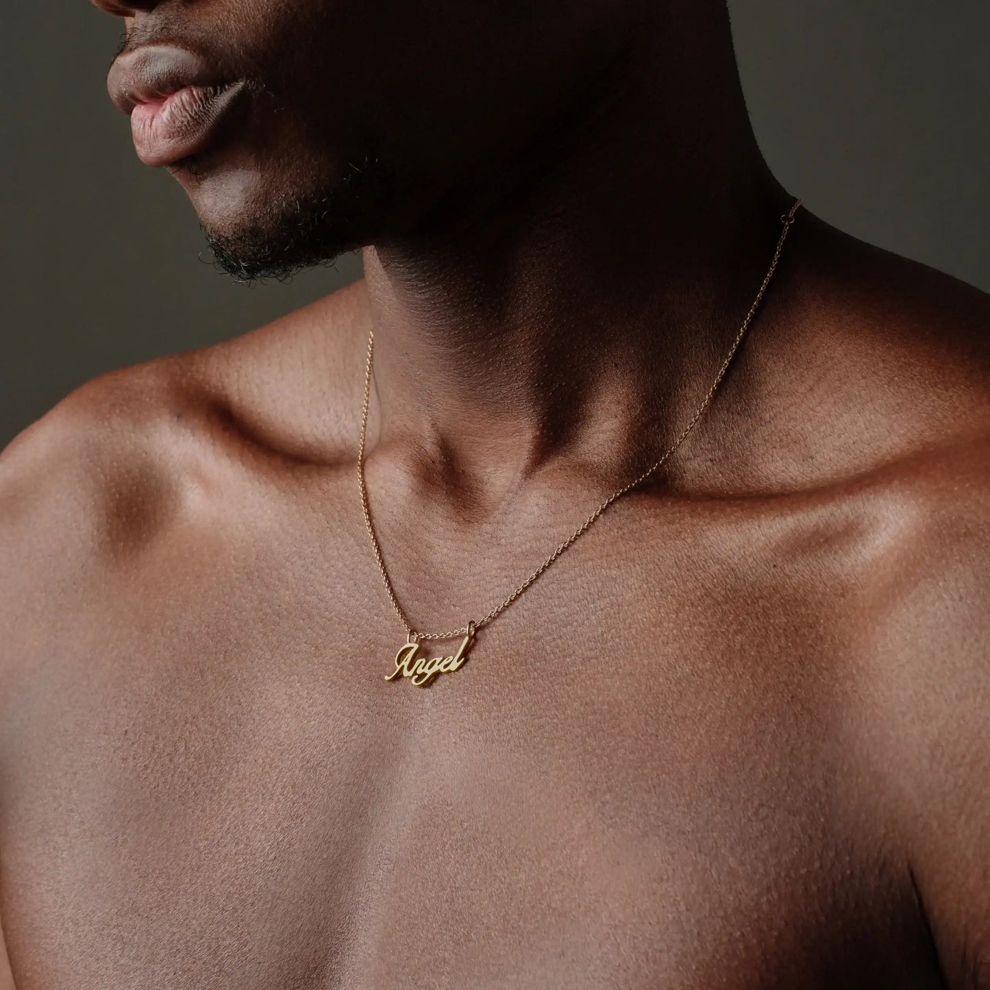 Angel Nameplate Necklace