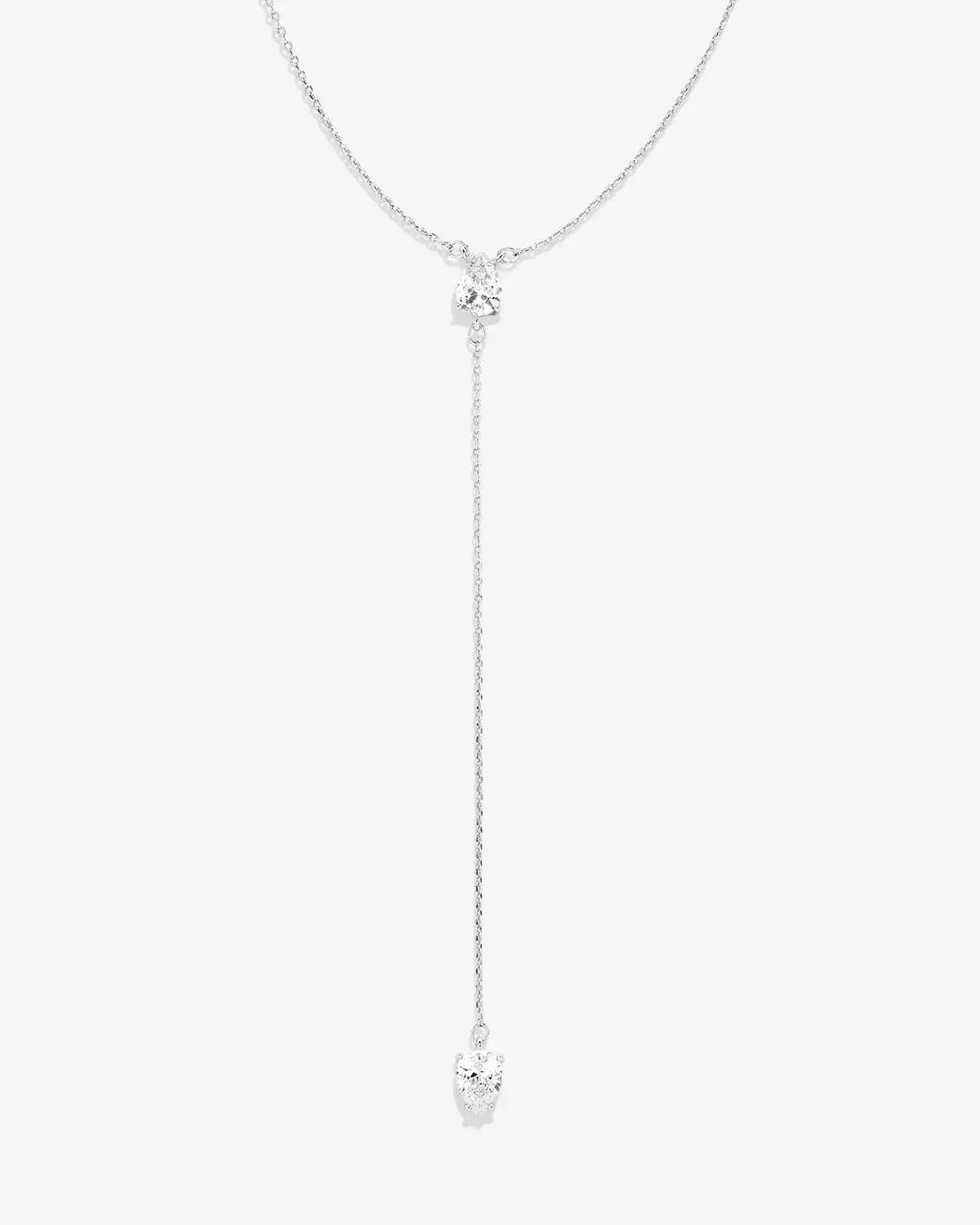 By My Side Pear Cut Lariat Necklace