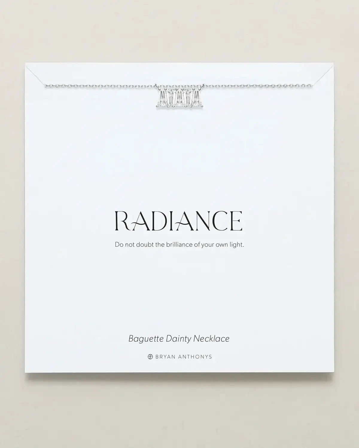 Radiance Baguette Dainty Necklace