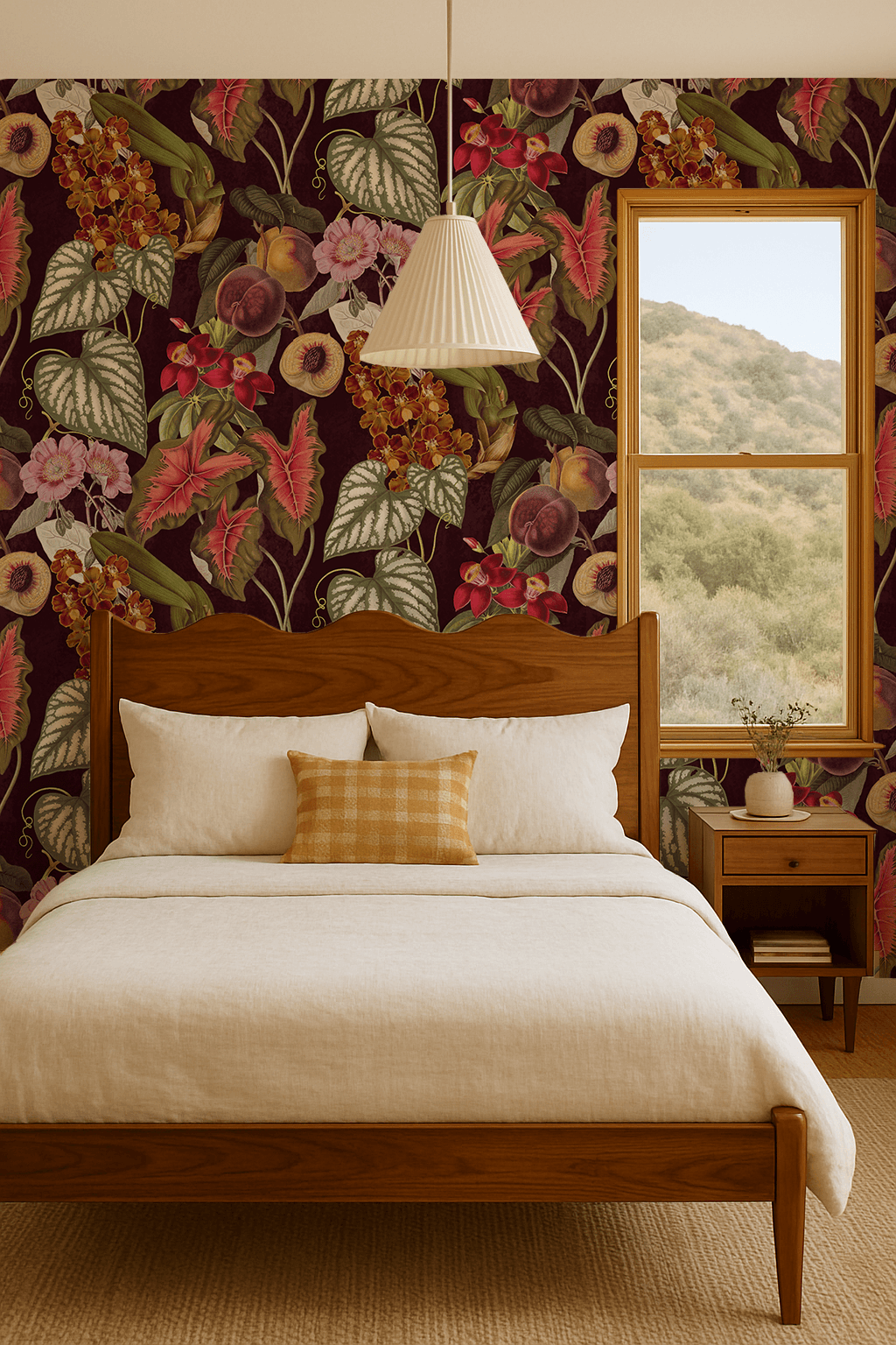 Cali Tropicale Wallpaper, eggplant