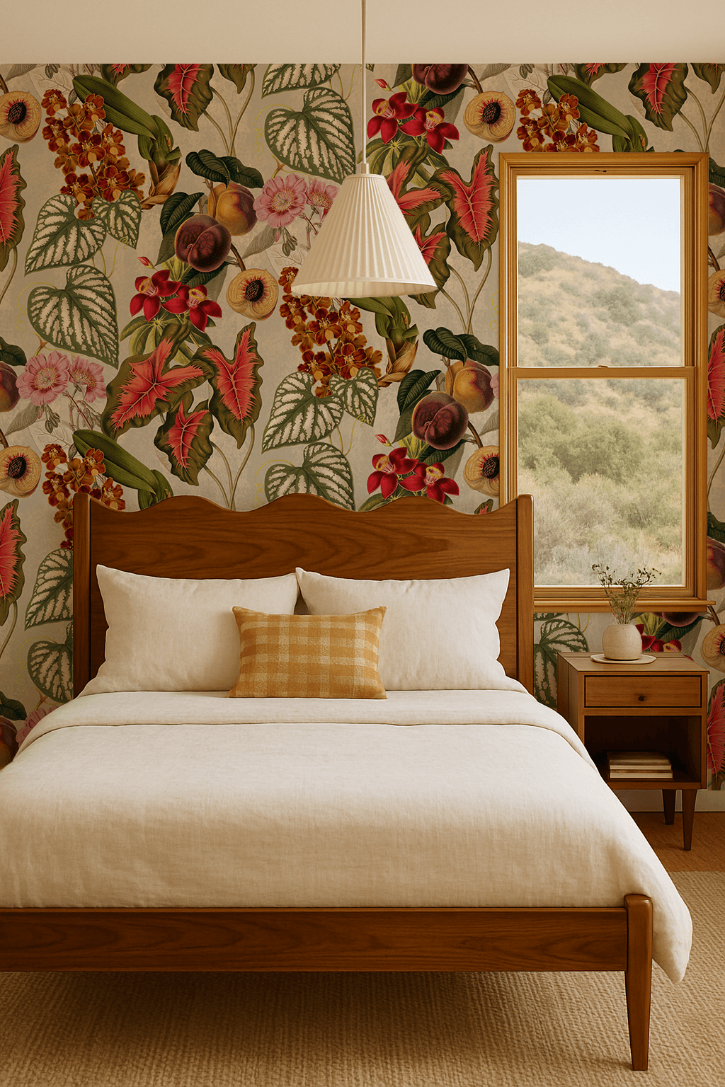 Cali Tropicale Wallpaper, off-white