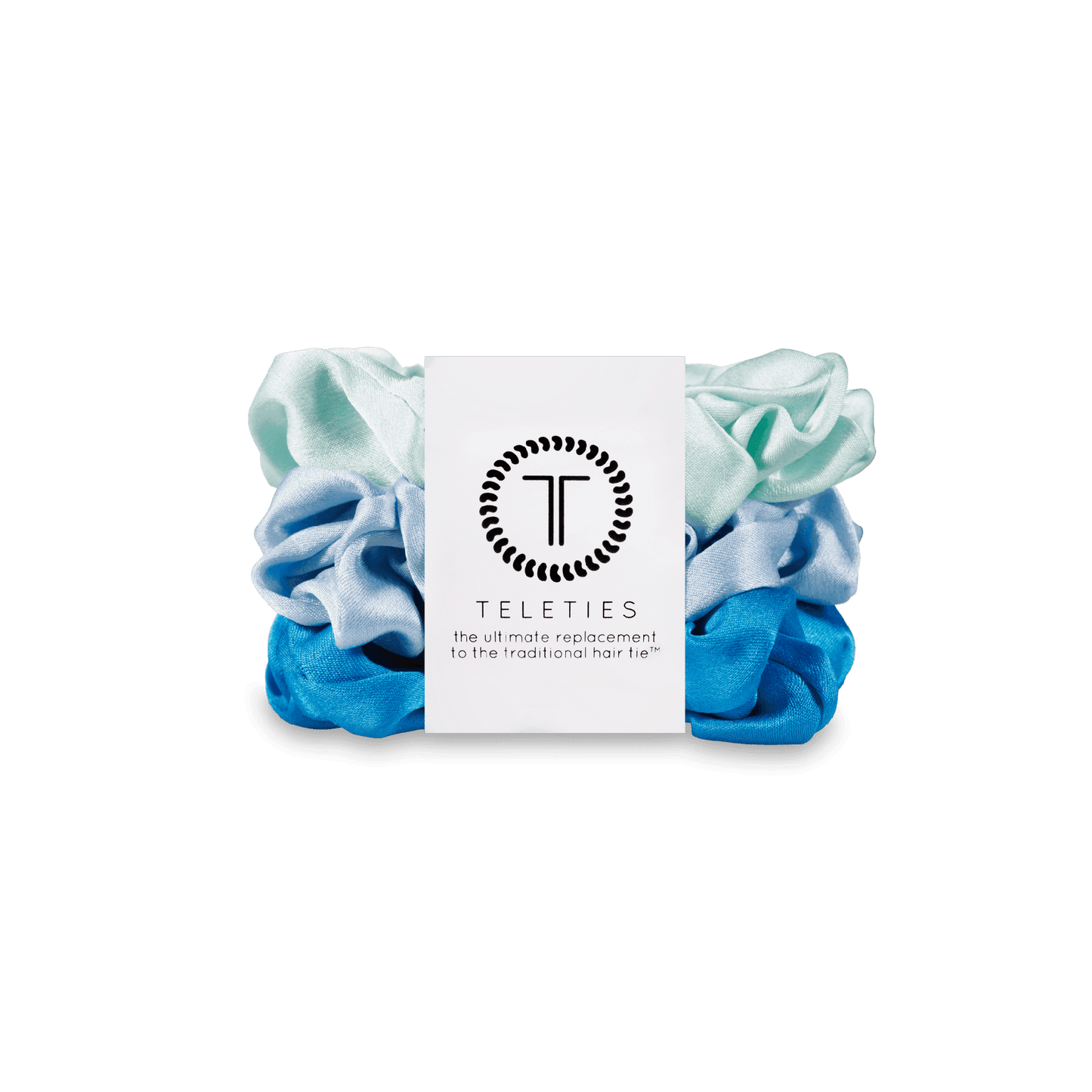 Blue My Mind Small Silk Scrunchies