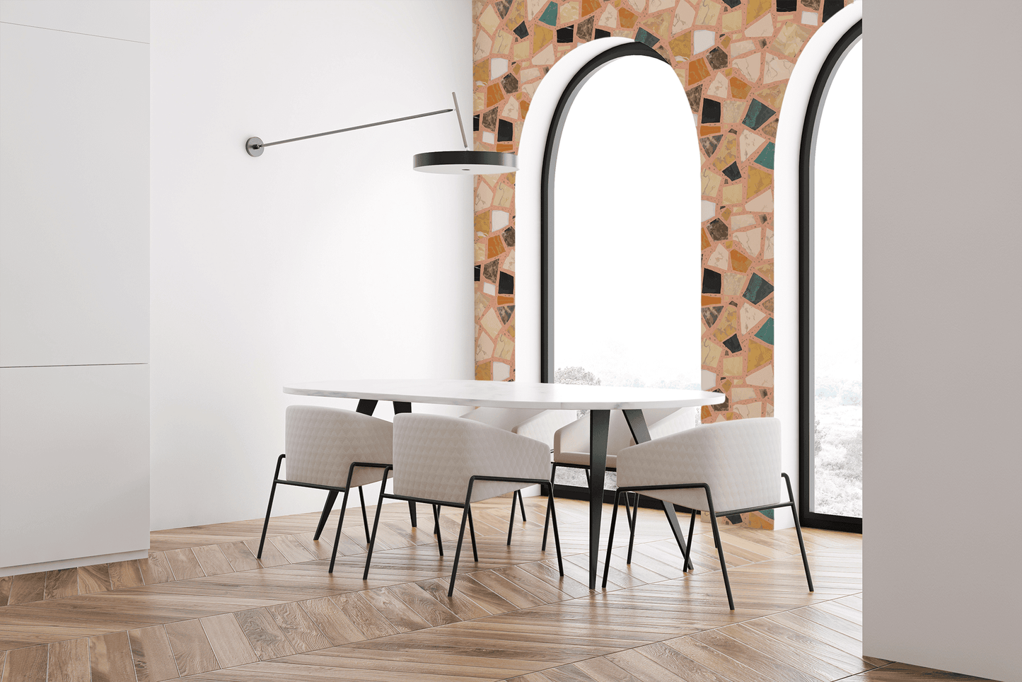 Dolce Terrazzo Wallpaper, peach