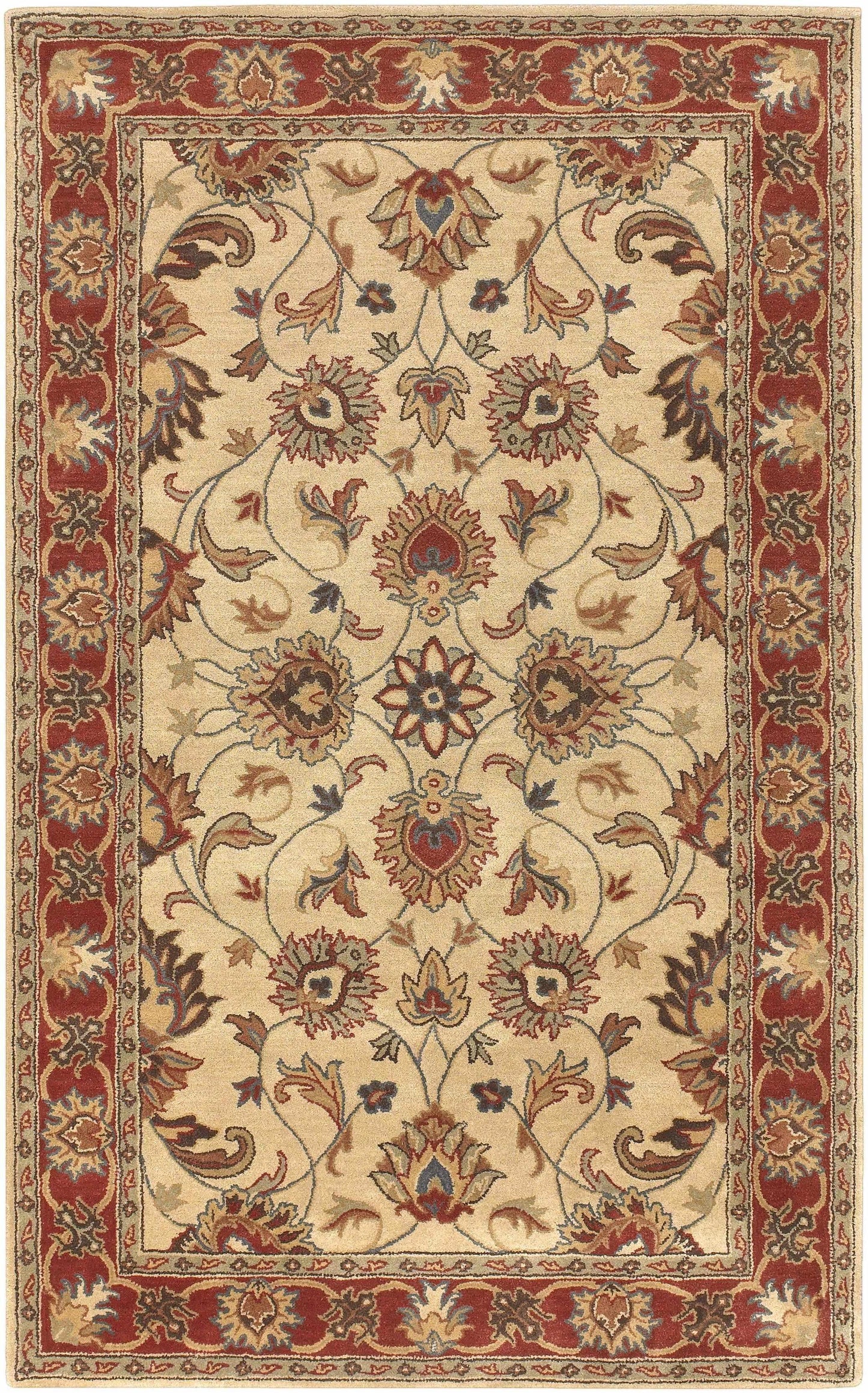 Cherryfield Hand Tufted Brown & Rust 1001 Wool Rug