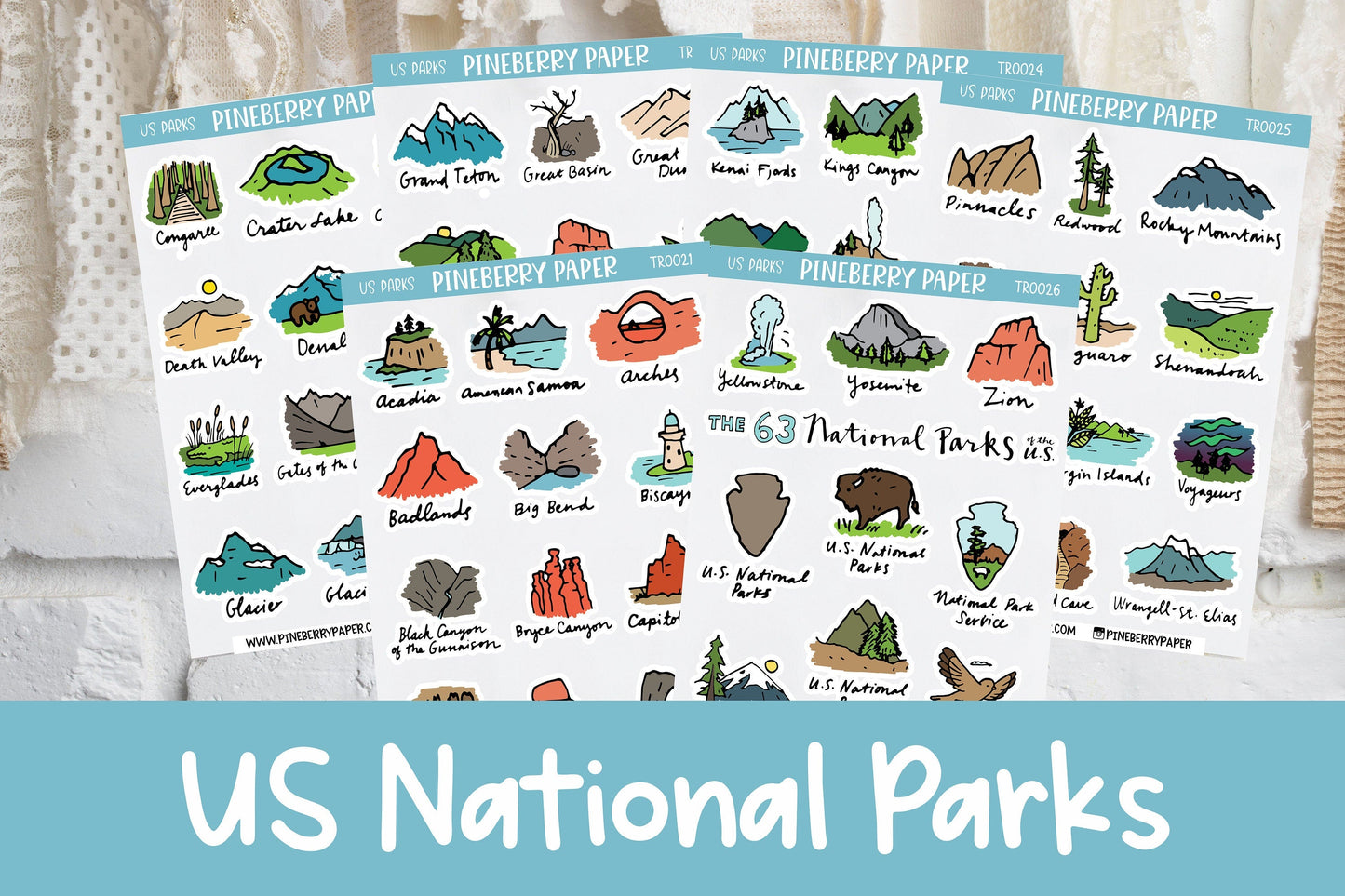US National Parks | 6 Sheet Set