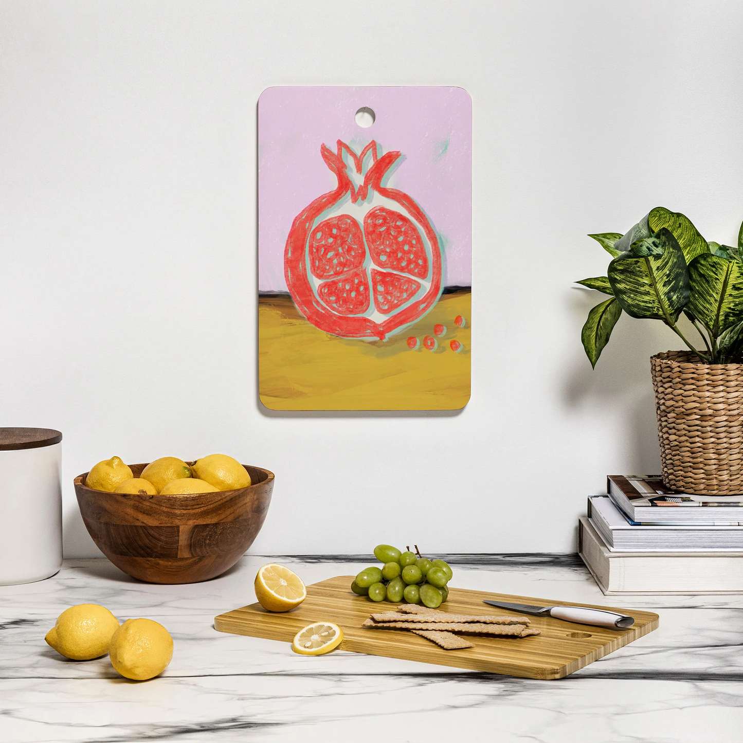 Pomegranate Bamboo Cutting Board