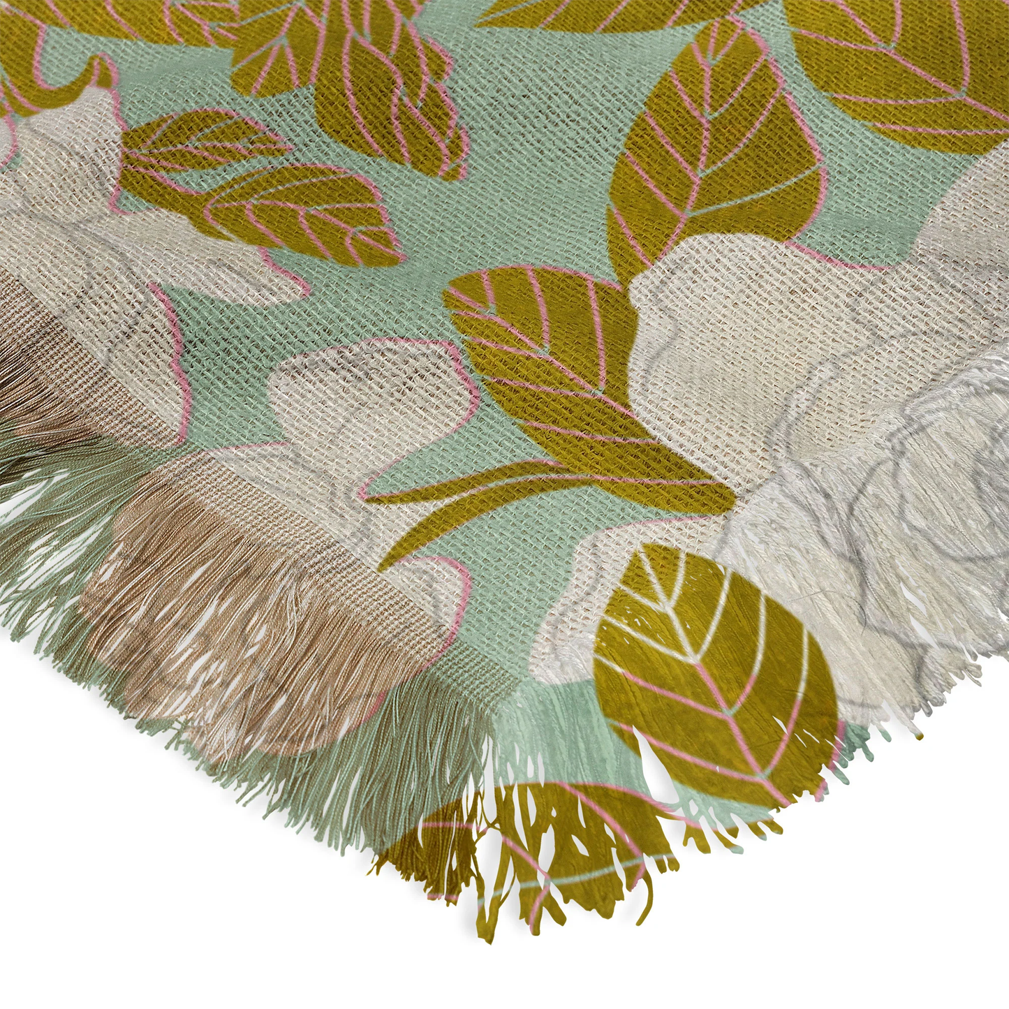 Gardenias Woven Throw Blanket - Midweight