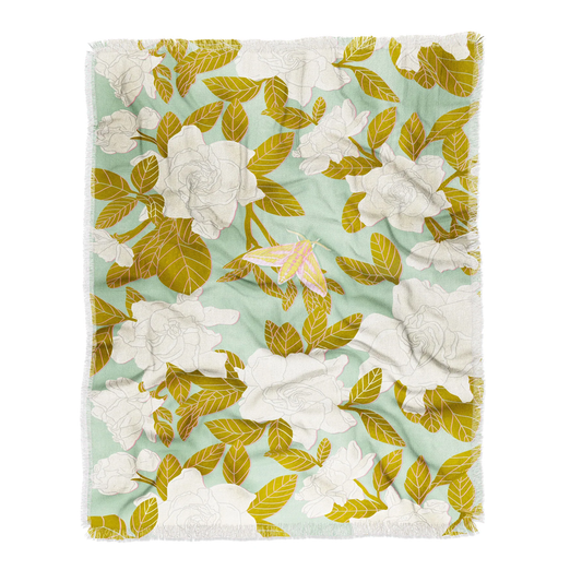 Gardenias Throw Blanket - Lightweight