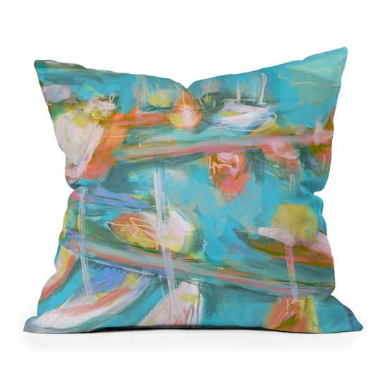 Where the Boats Go Throw Pillow