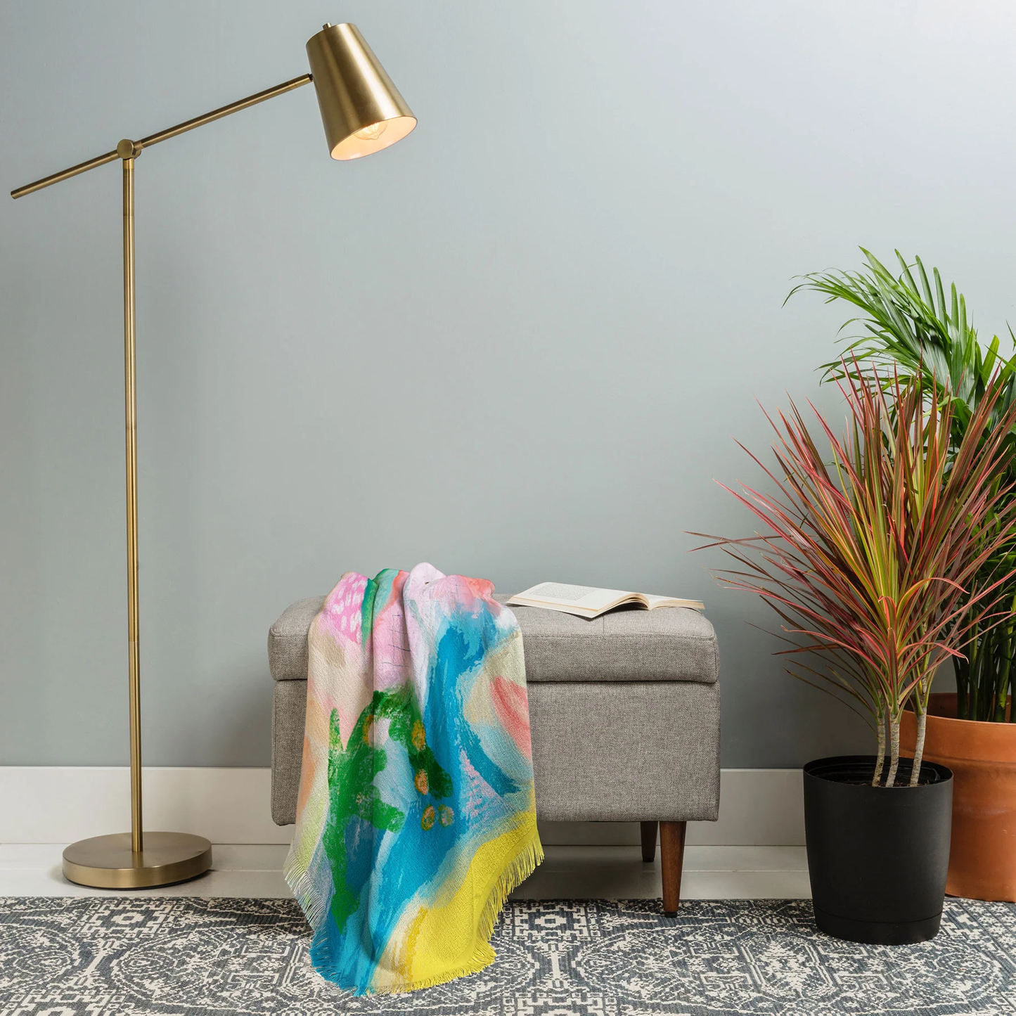 Community Garden Throw Blanket - Lightweight