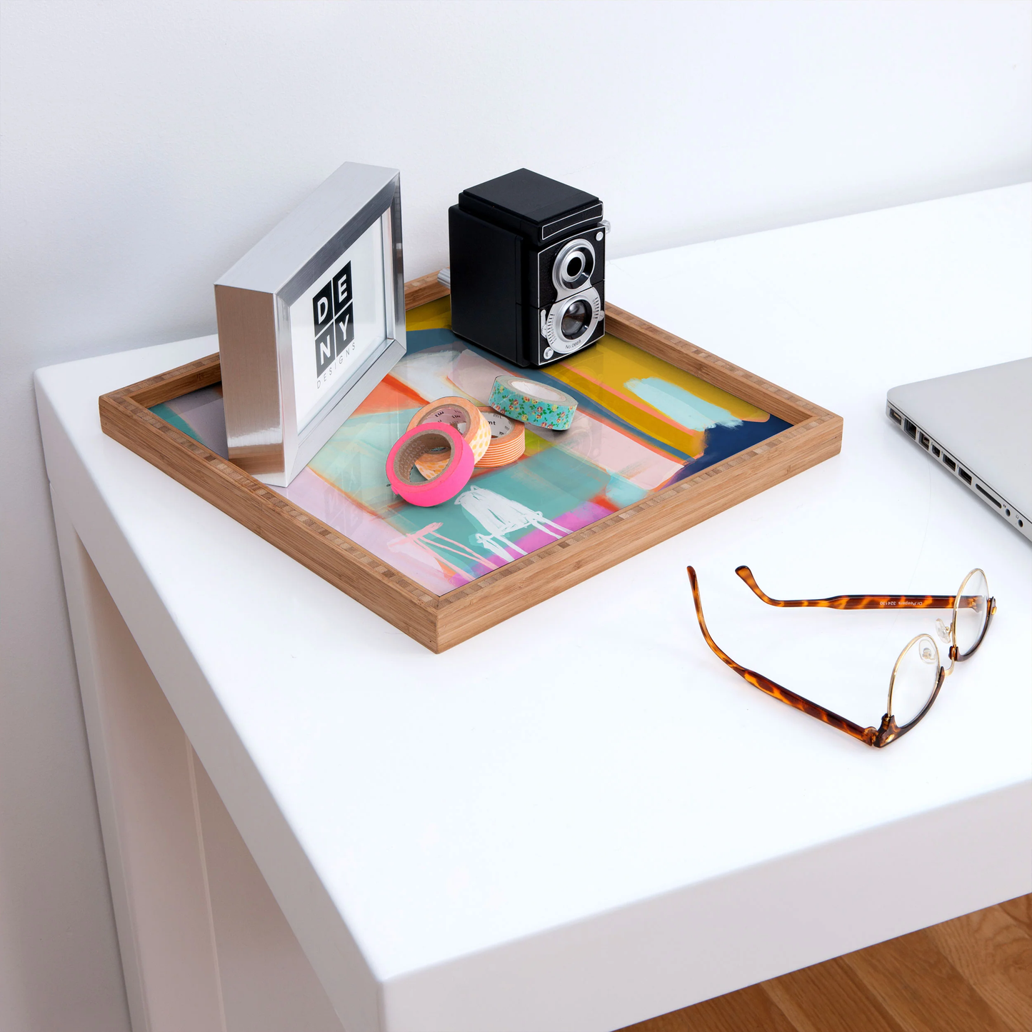 The Balcony Square Bamboo Tray