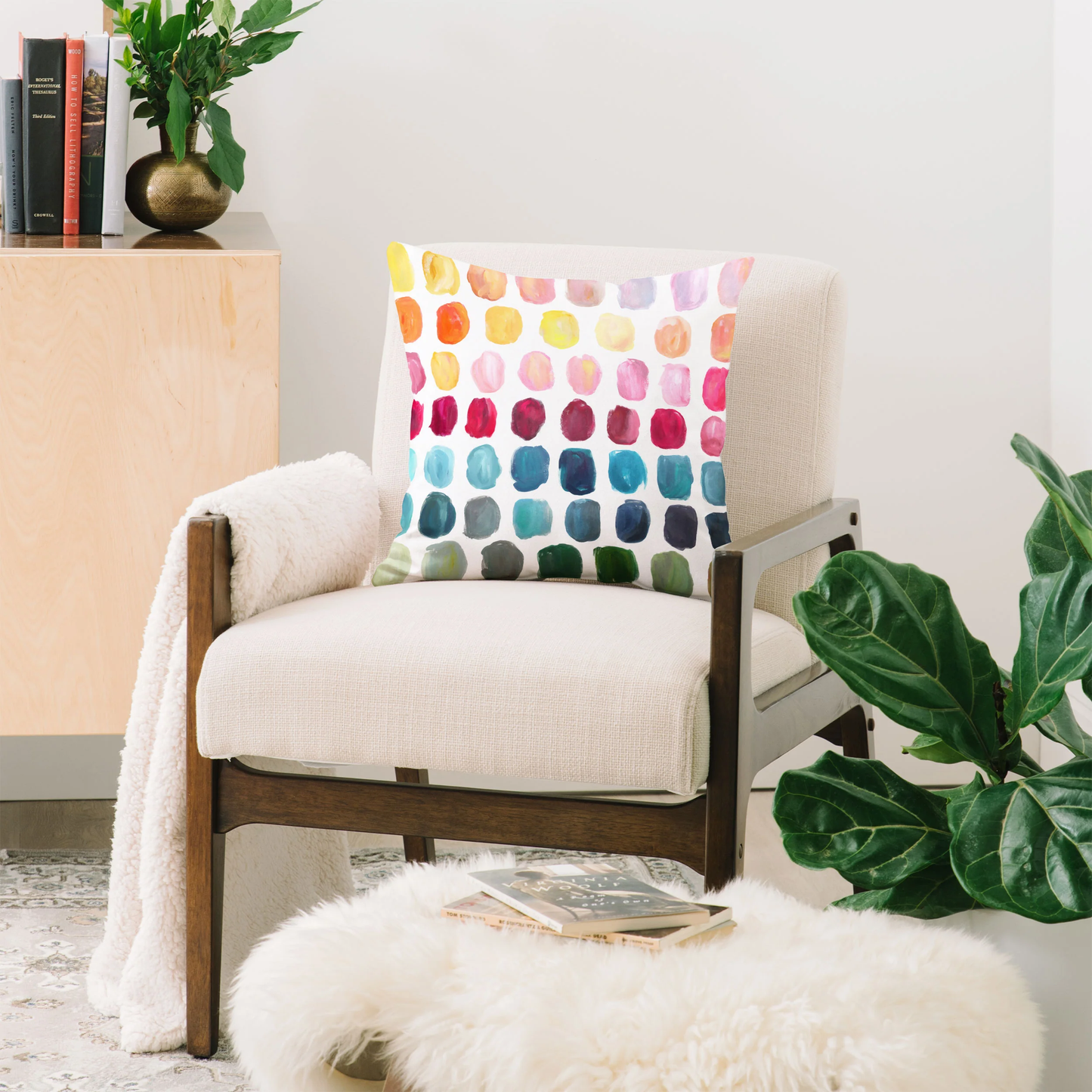 Color Palette Throw Pillow