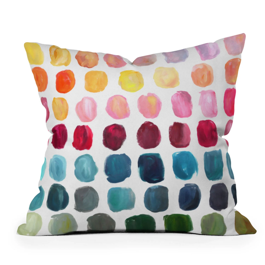 Color Palette Throw Pillow