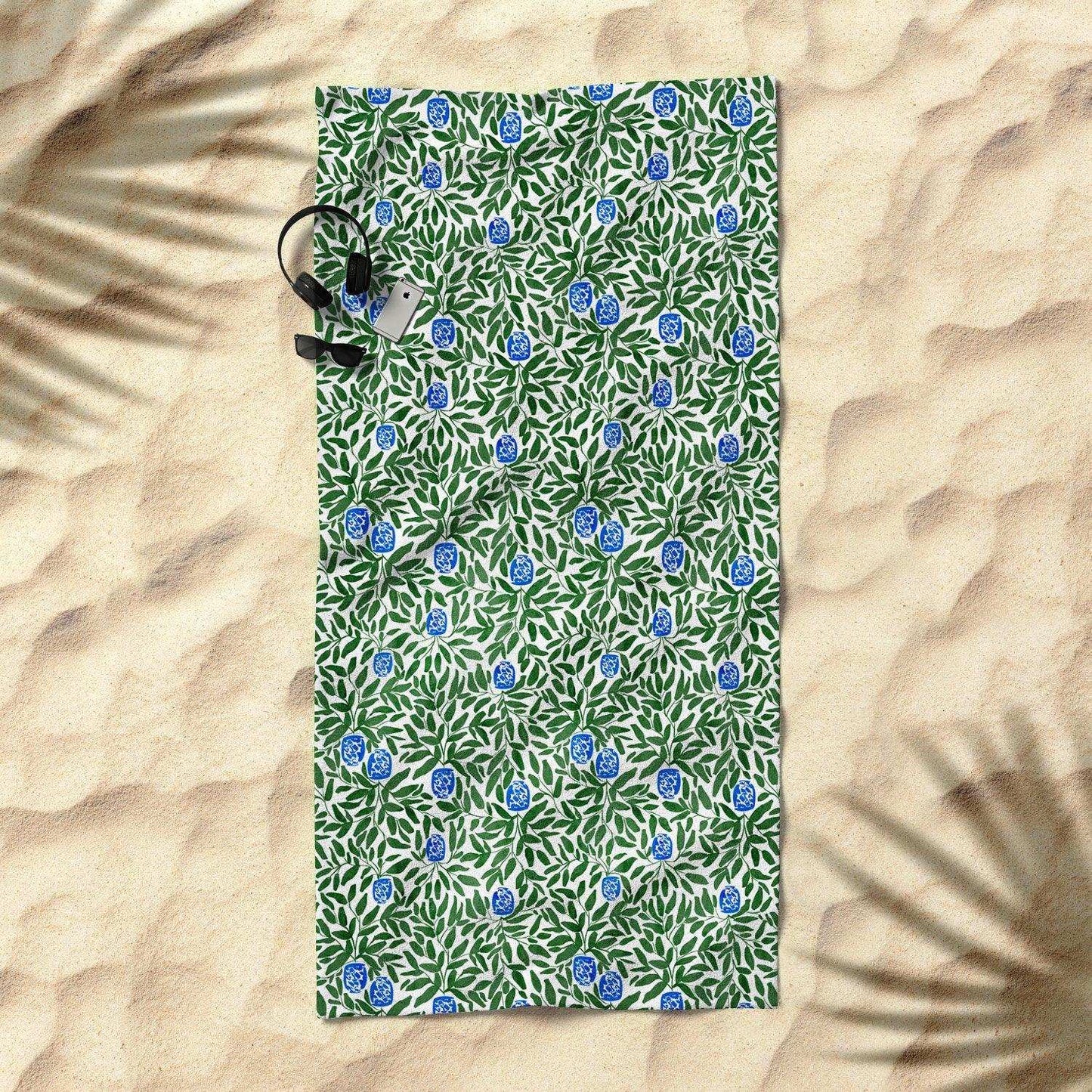 Chinoiserie Garden Beach Towel