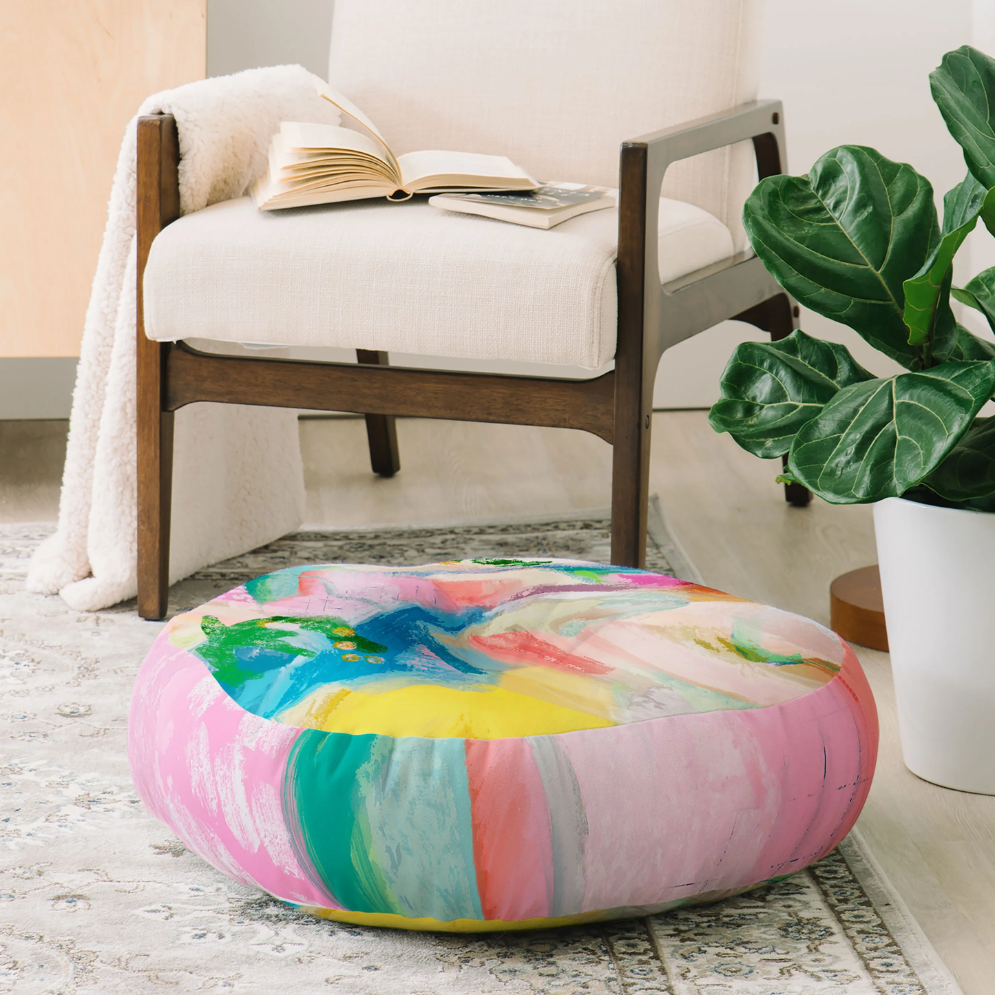 Community Garden Floor Pillow