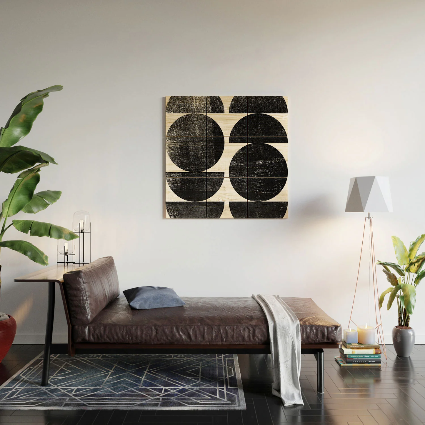 Modern Circles Wood Wall Mural